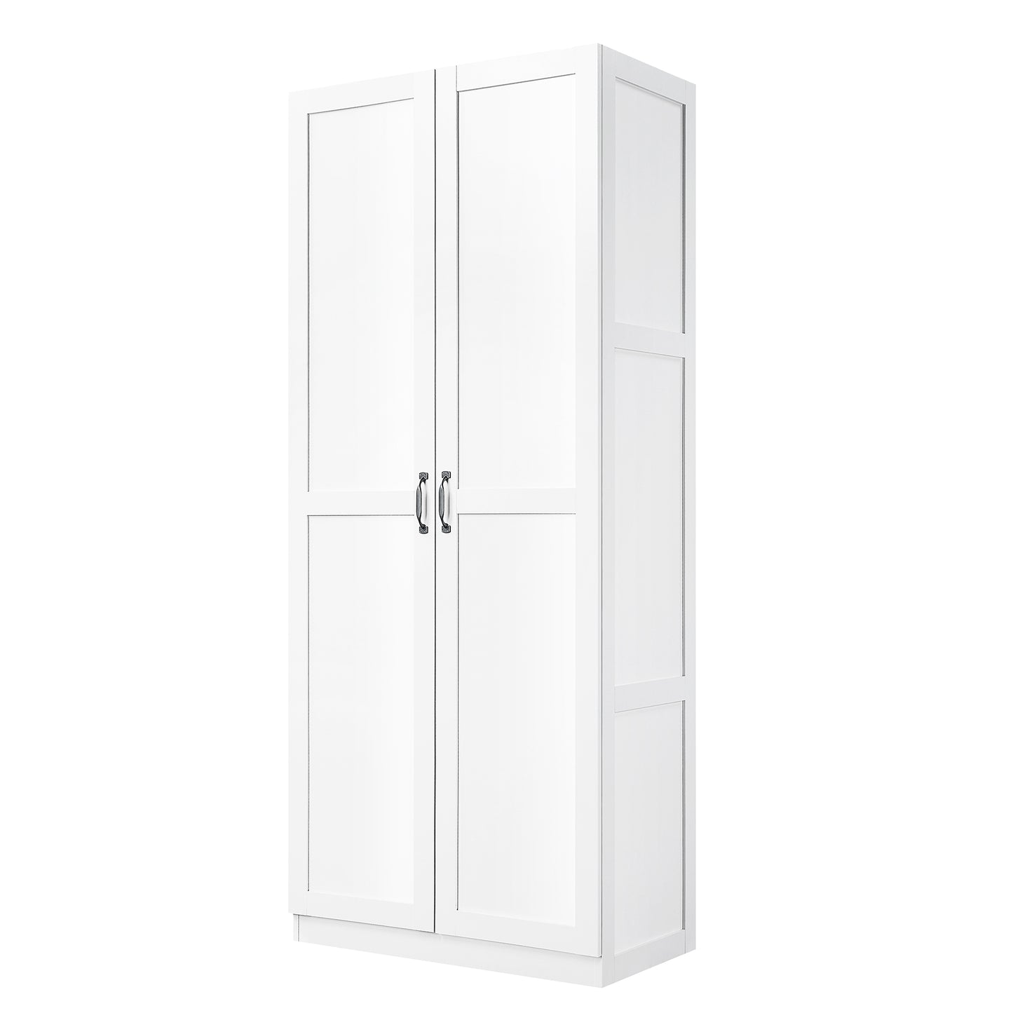 Cornelia Modern 30" Storage Cabinet in White (7-Shelf) 2BC-WH
