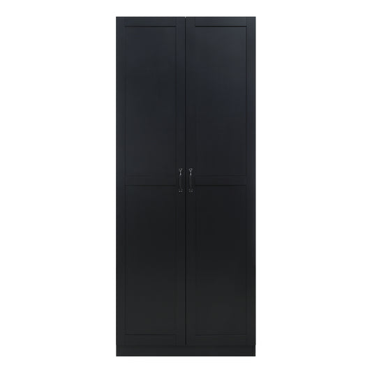 Hopkins Modern 30" Storage Cabinet in Black (7-Shelf) 2GLF-BK