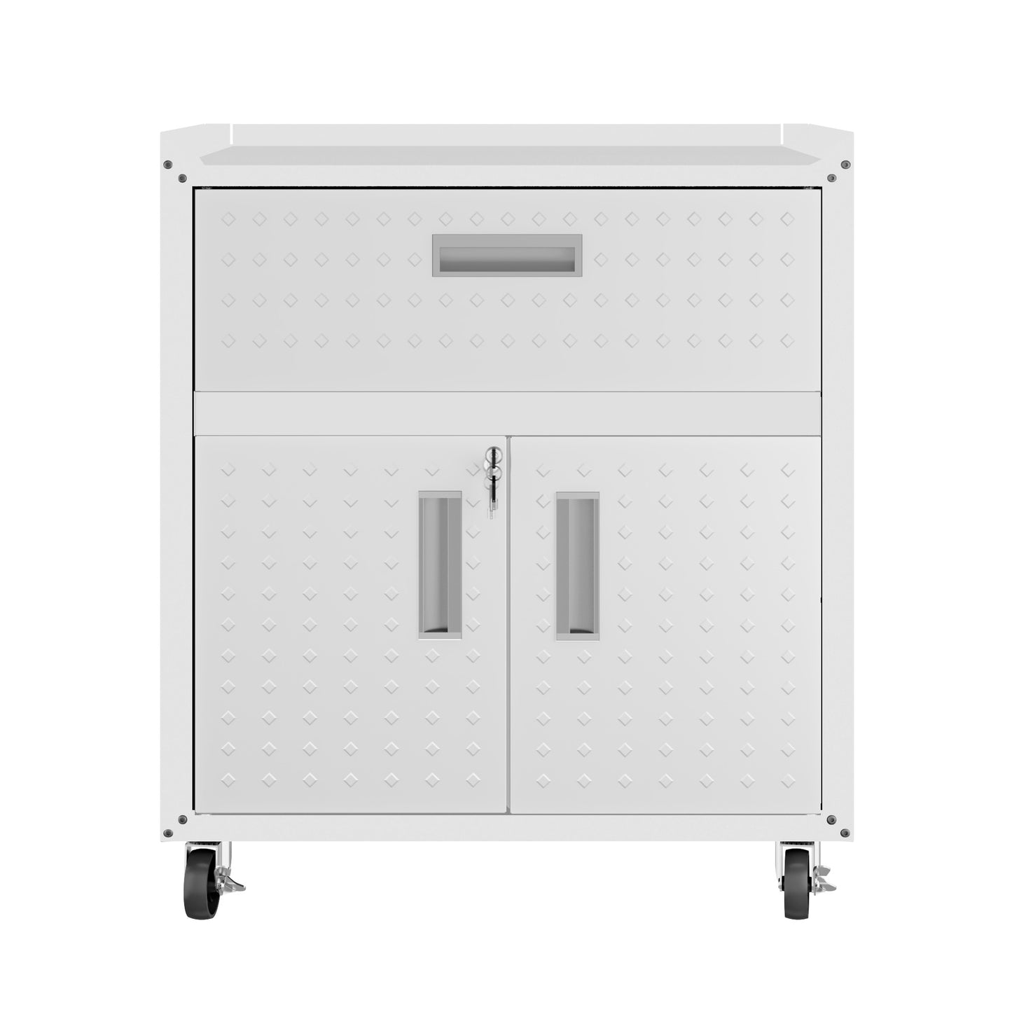 Fortress Modern 30" Rolling Garage Cabinet in White 2GMCC-WH