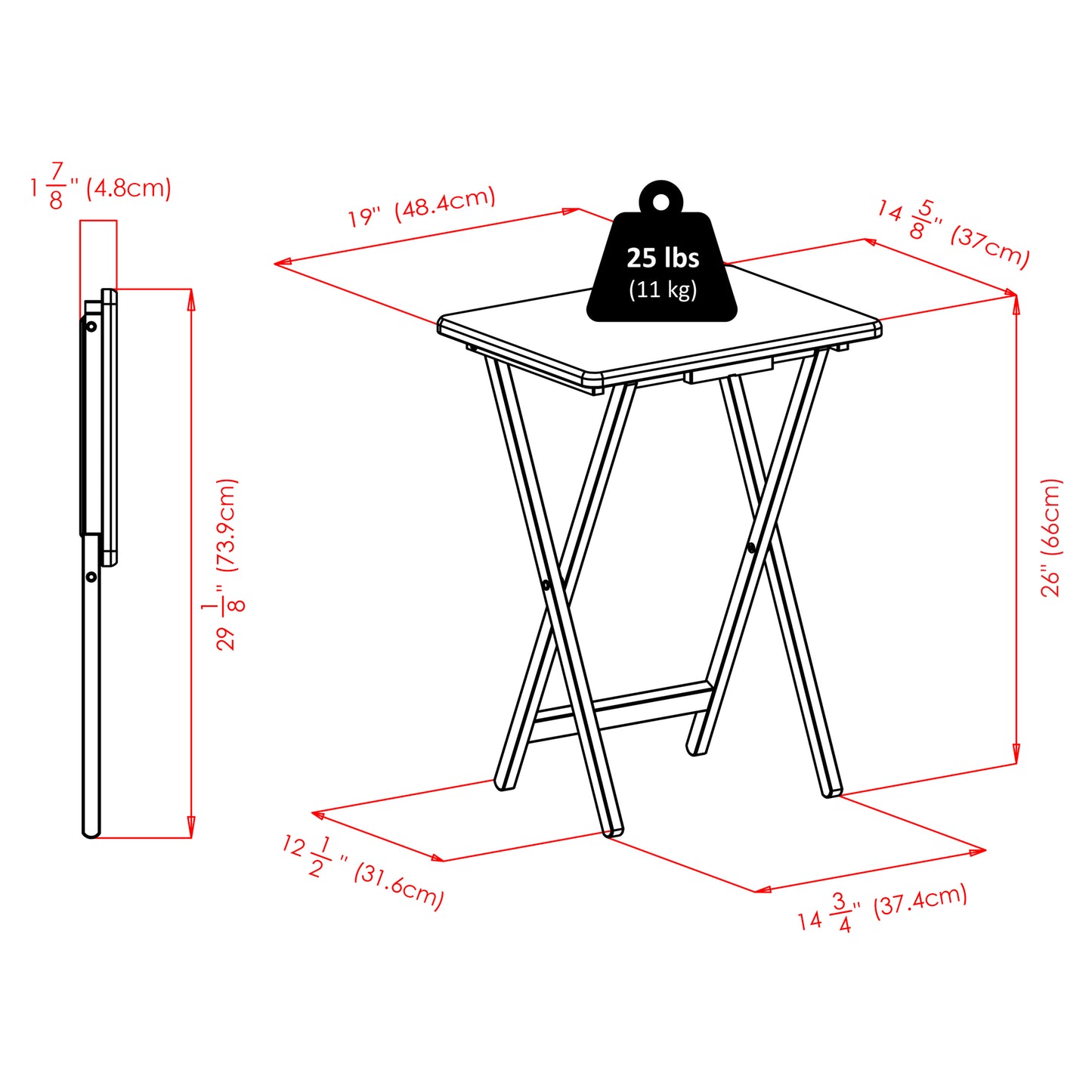 Adriel 5-Pc Snack Table Set, Coffee