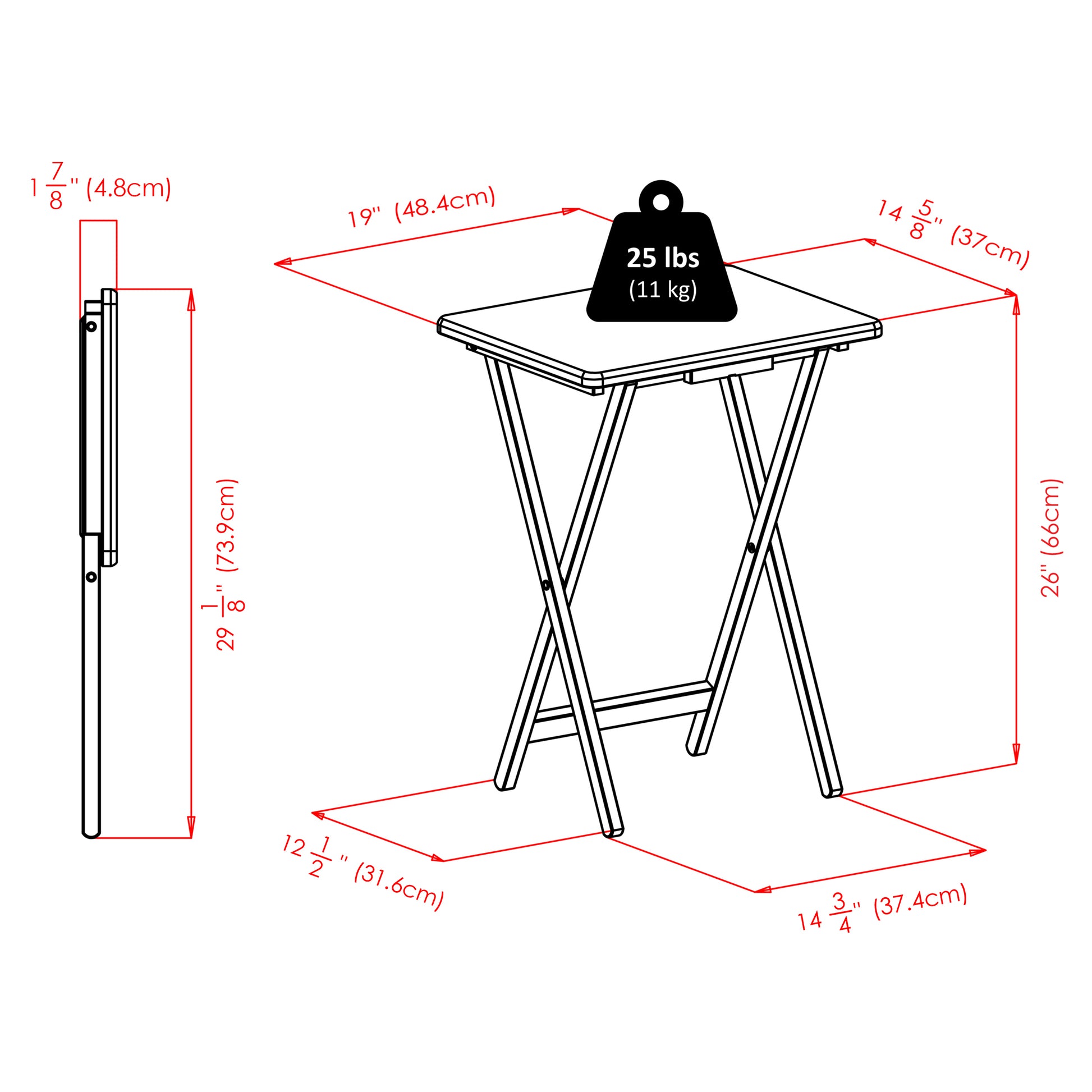 Adriel 5-Pc Snack Table Set, Coffee