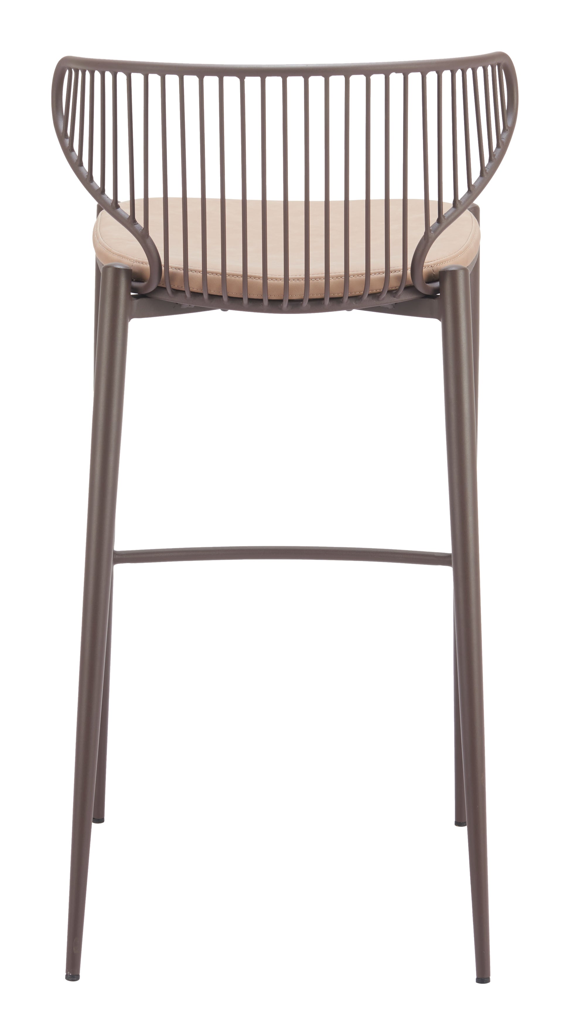 Silues Barstool (Set of 2) Taupe & Brown - 4
