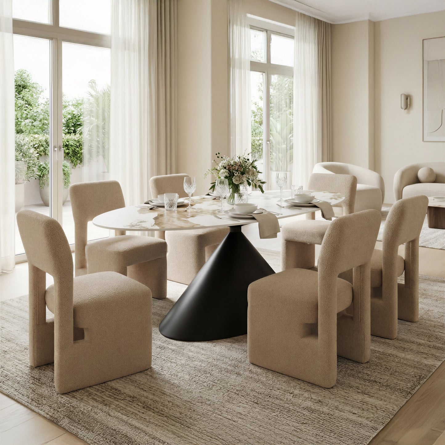 Dewey Dining Chair (Set of 2) Beige - 10