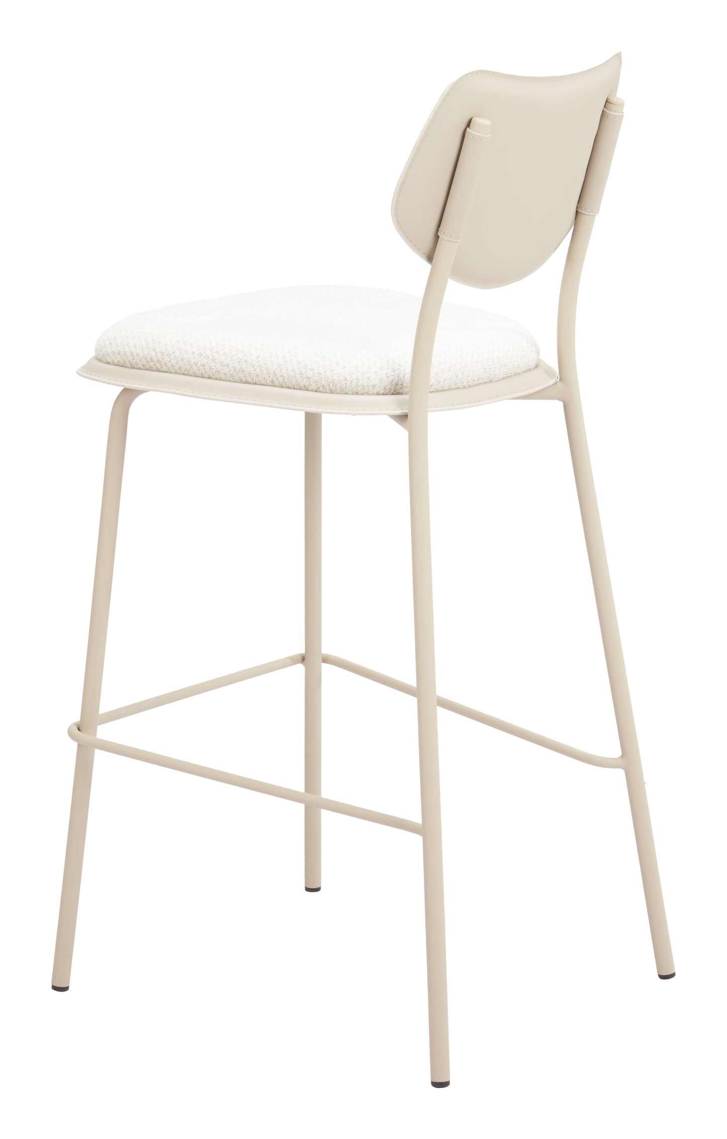 Zeal Barstool (Set of 4) Light Gray & Beige - 5
