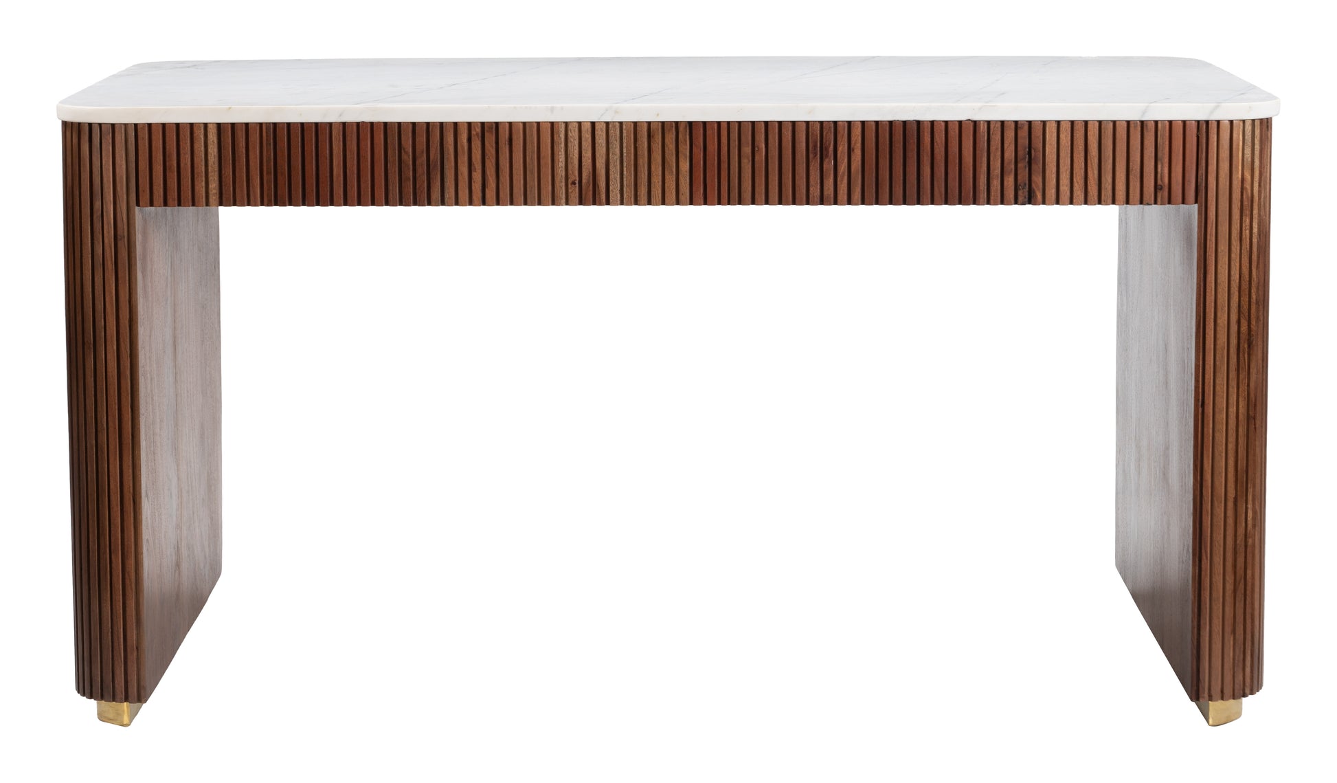Obeah Desk White & Walnut - 3
