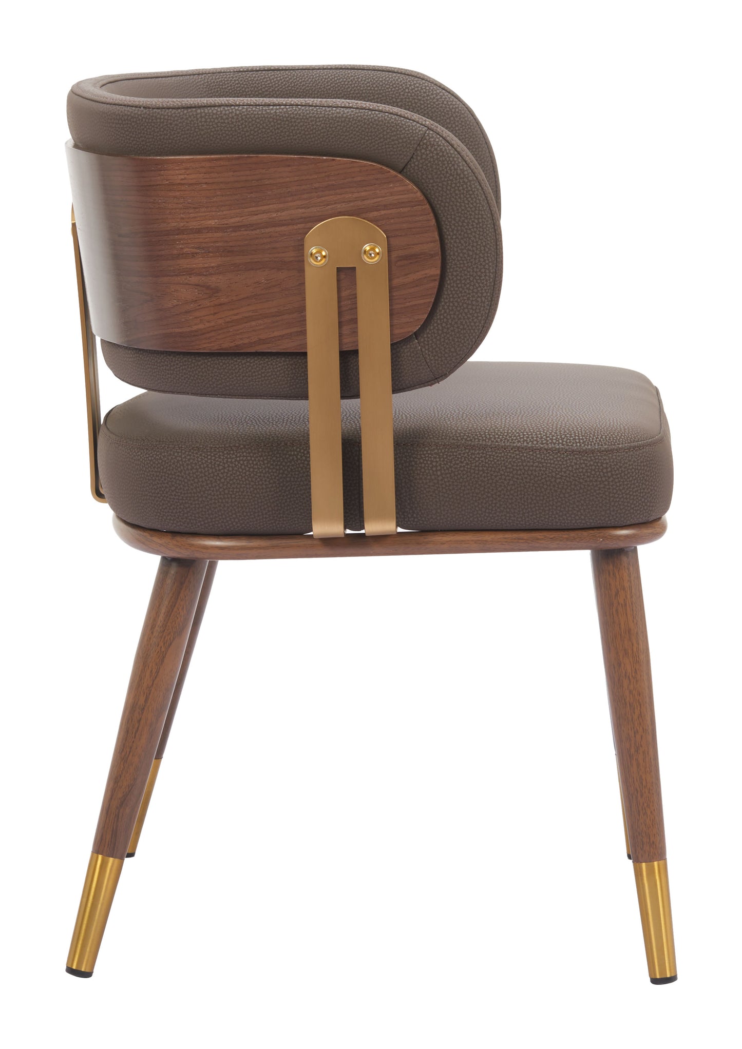 Brew Dining Chair Brown & Walnut - 2