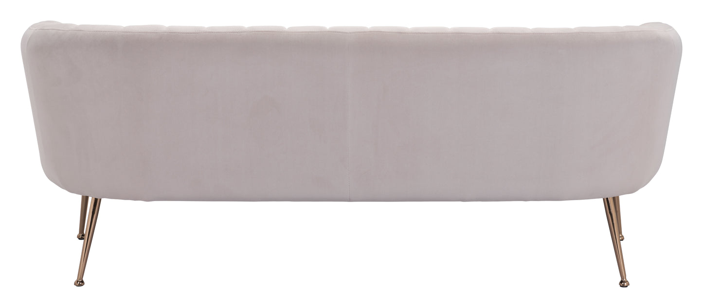 Deco Sofa with Gold Accents