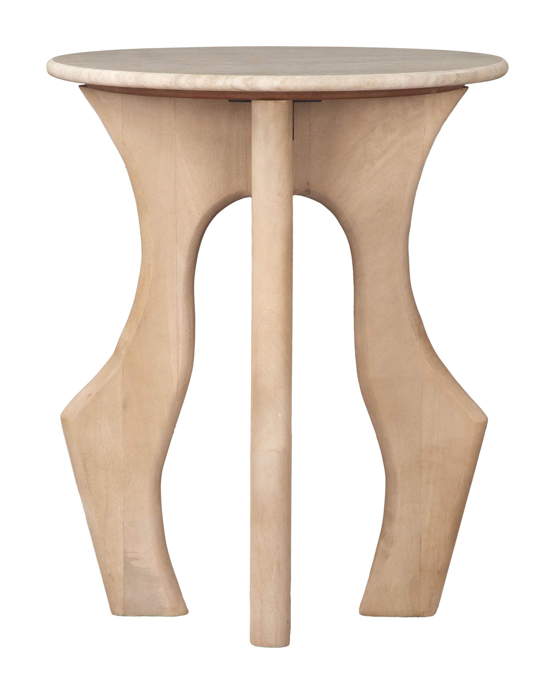 Eda Side Table White & Natural - 3