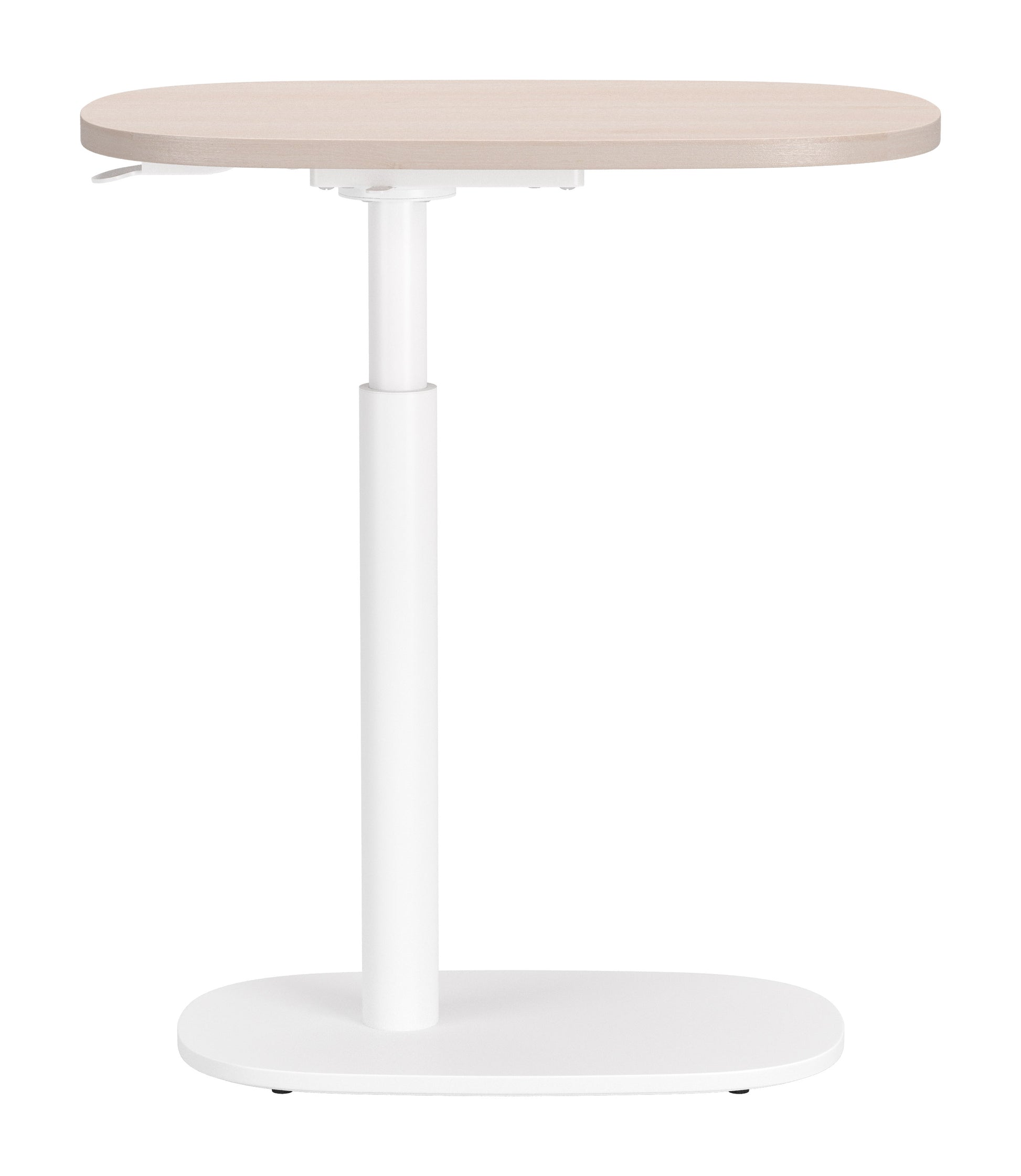 Buddy Adjustable Rotating Side Table Natural & White - 2