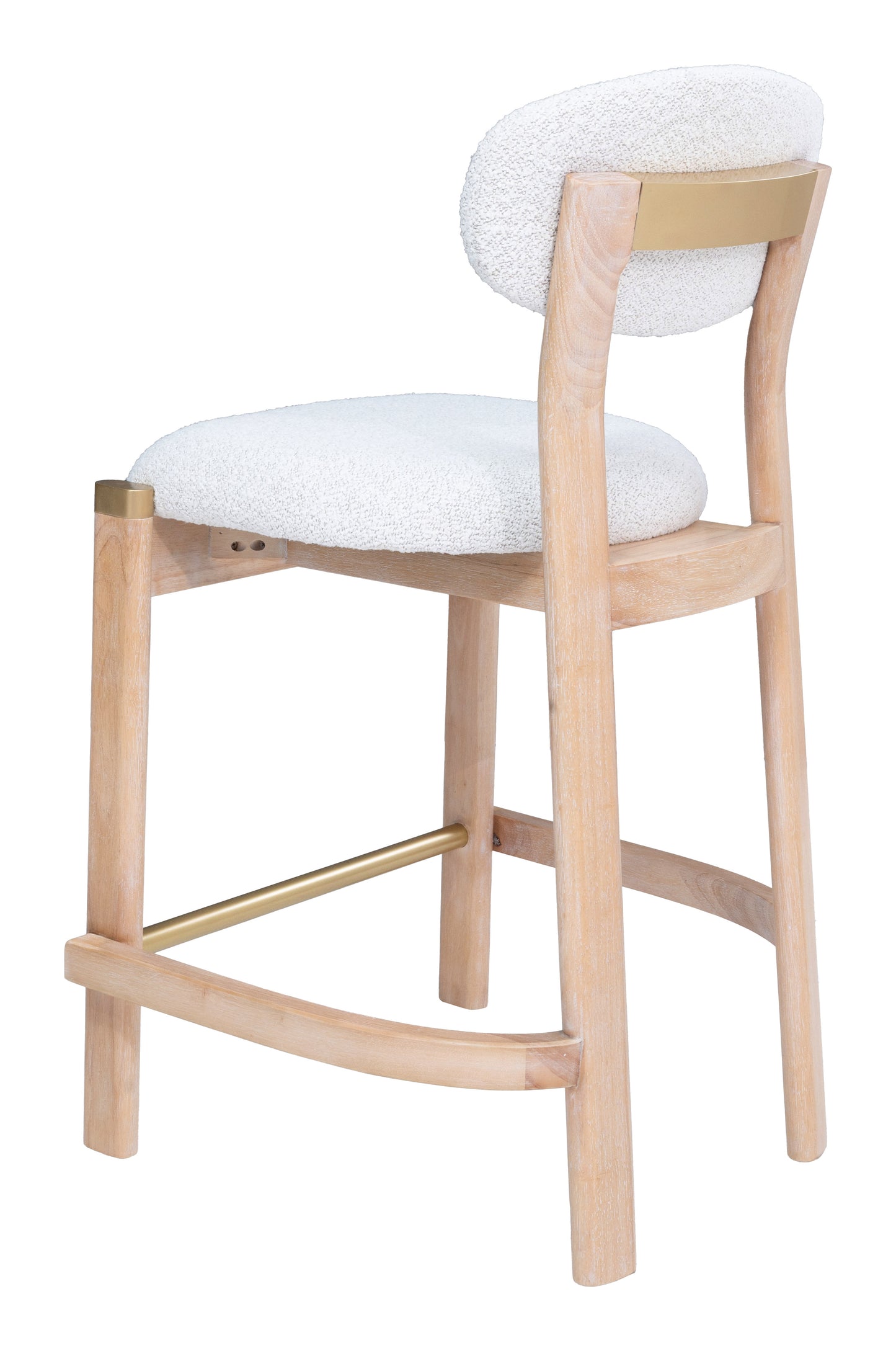 Rilou Counter Stool (Set of 2) White & Natural - 5