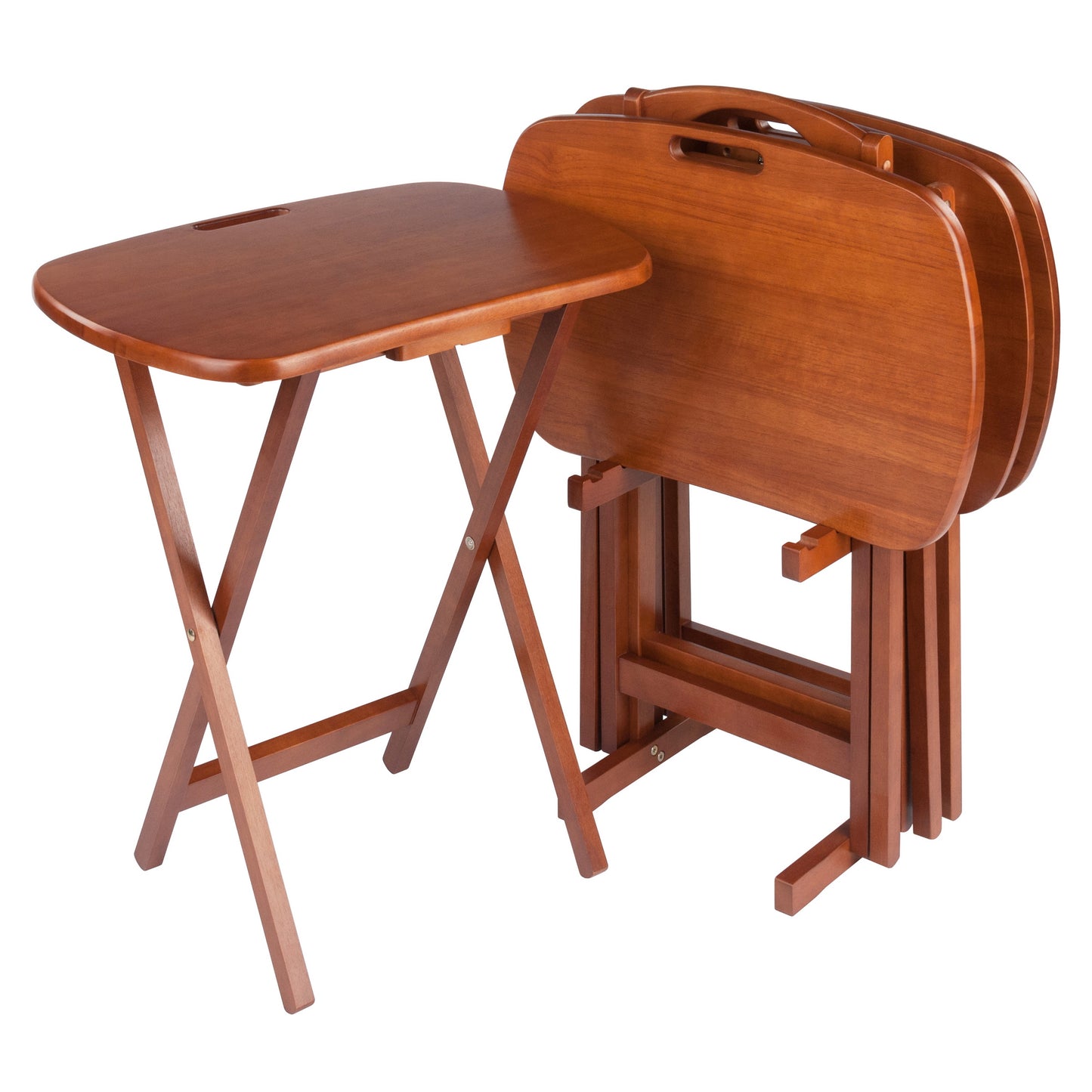 Lucca 5-pc Snack Table Set, Teak
