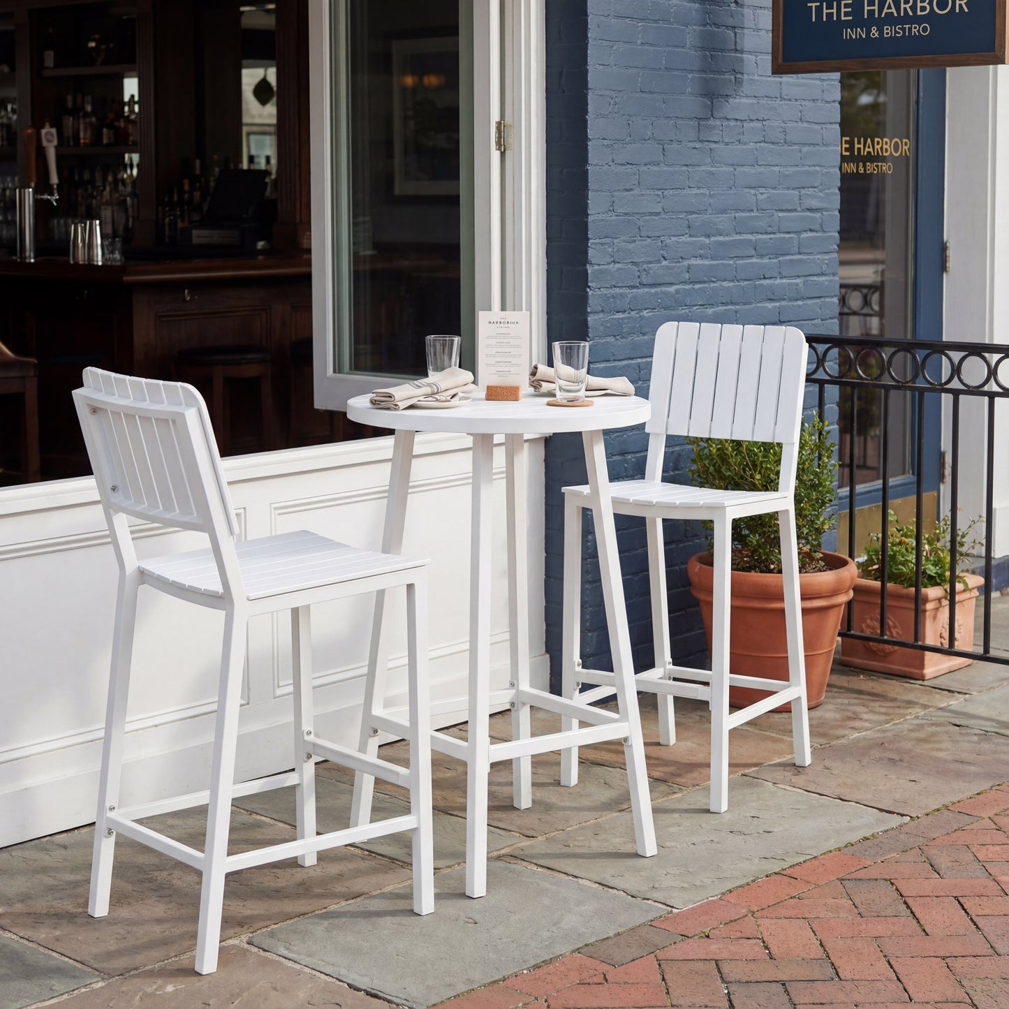 Kayu Barstool White - 10