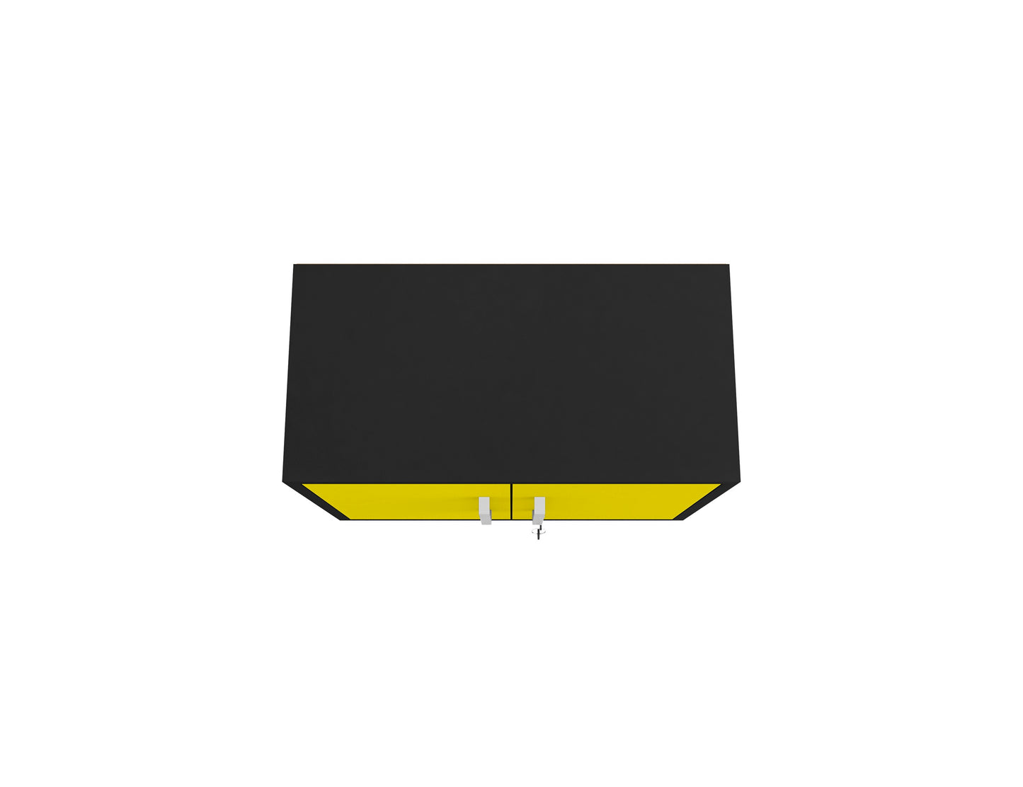 Manhattan Comfort Eiffel Floating Garage Cabinet in Matte Black and Yellow (Set of 3) 3-251BMC84