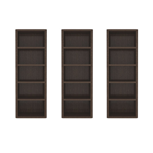 Rivington Modern 28" Open Bookcase in Dark Walnut - Set of 3 3-BC003-BR