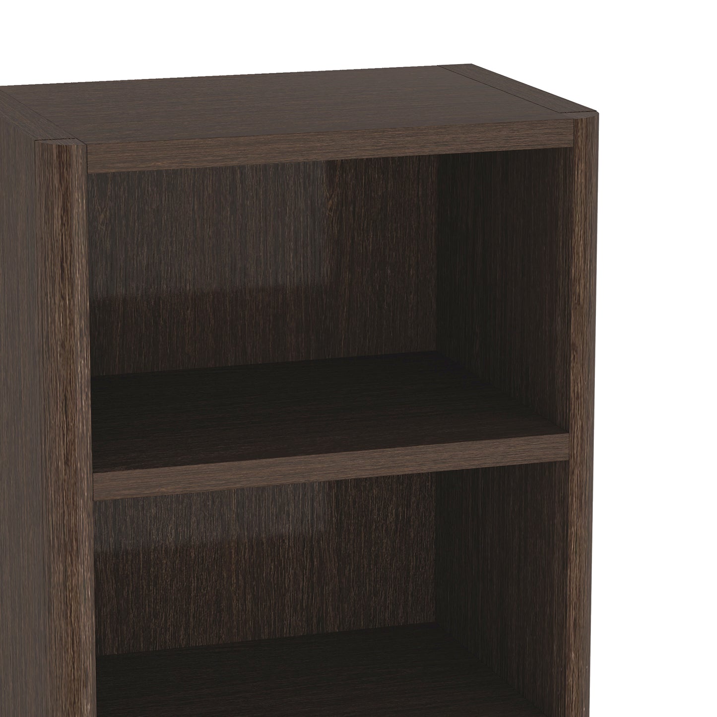 Rivington Modern 28" Open Bookcase in Dark Walnut - Set of 3 3-BC003-BR