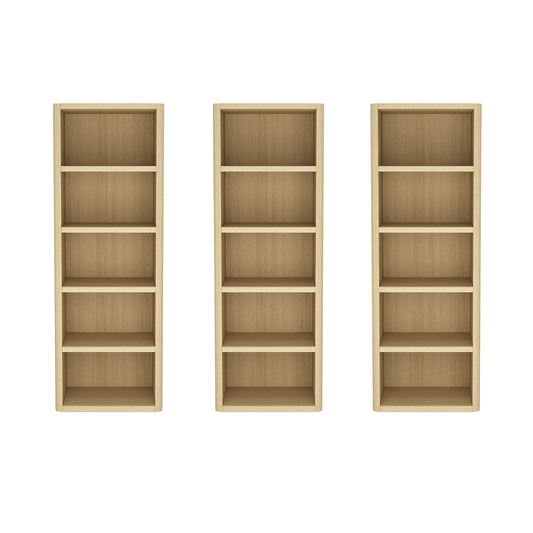 Rivington Modern 28" Open Bookcase in Natural Oak - Set of 3 3-BC003-NA