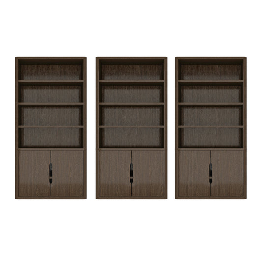 Rivington Modern 40" Bookcase Cabinet in Walnut - Set of 3 3-BC006-BR