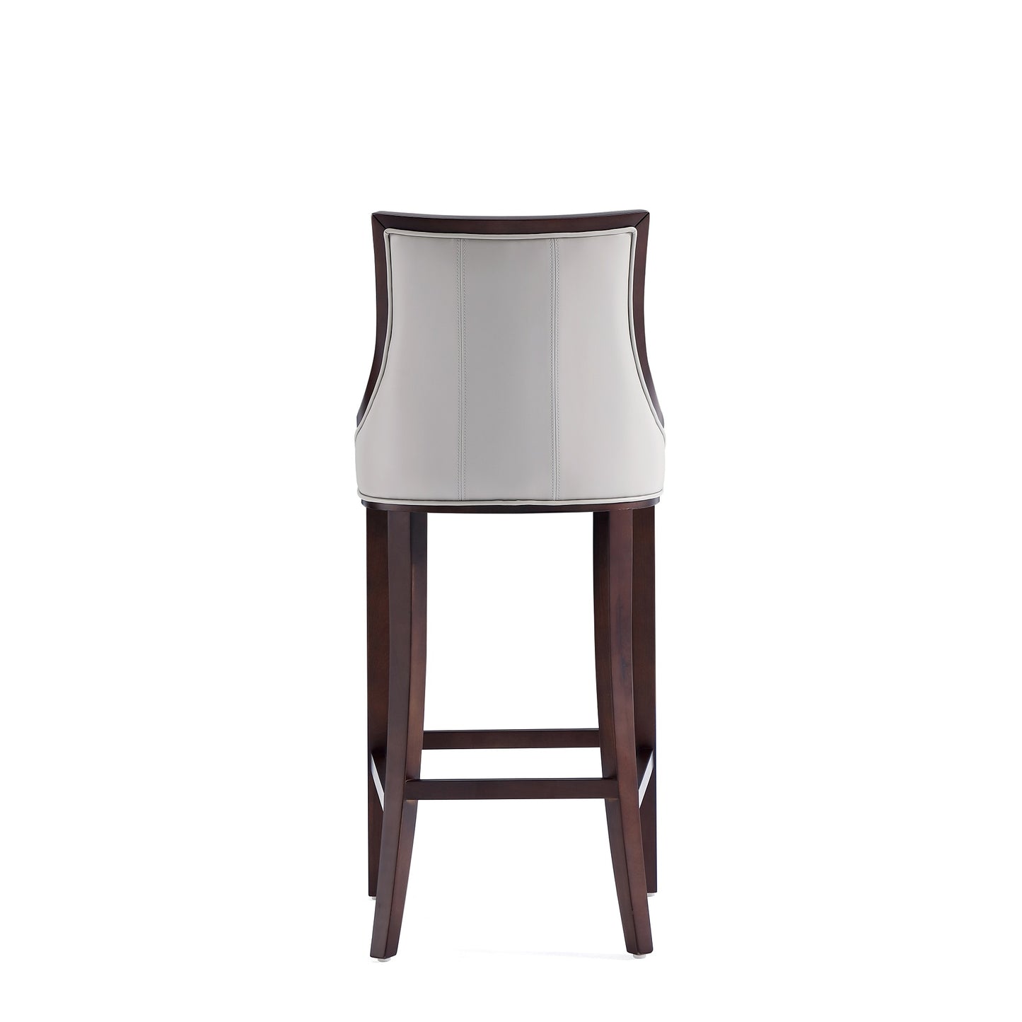Manhattan Comfort Fifth Avenue Faux Leather Barstool in Light Grey (Set of 3) 3-BS007-LG