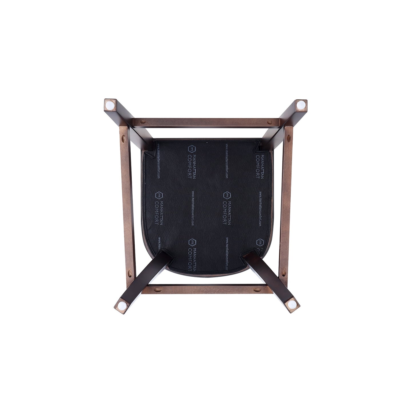 Manhattan Comfort Emperor 41 in. Walnut Beech Wood Bar Stool (Set of 2 or 3)