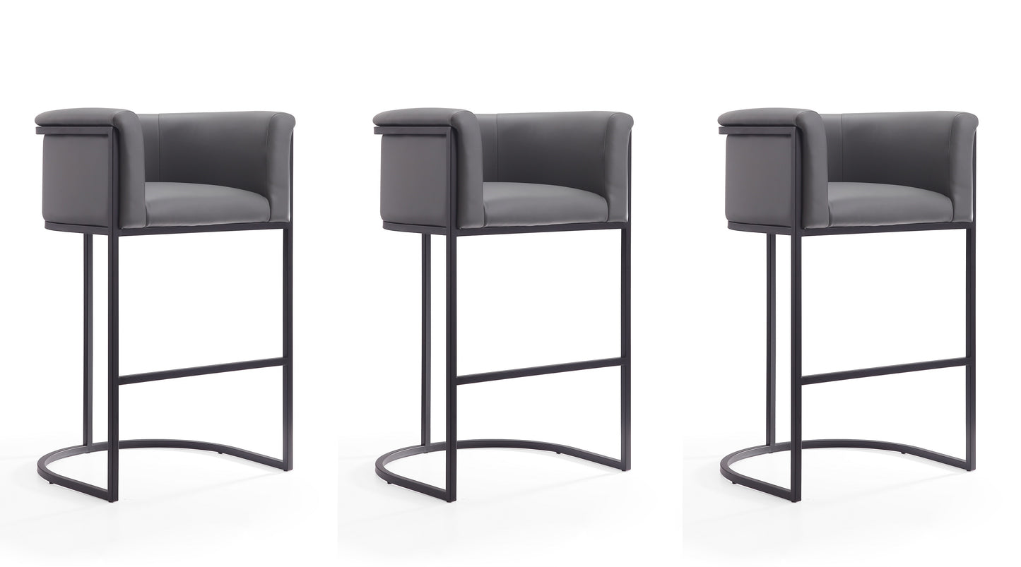 Manhattan Comfort Cosmopolitan 33.8 in. and 37.8 in. Metal Counter Height Bar Stool