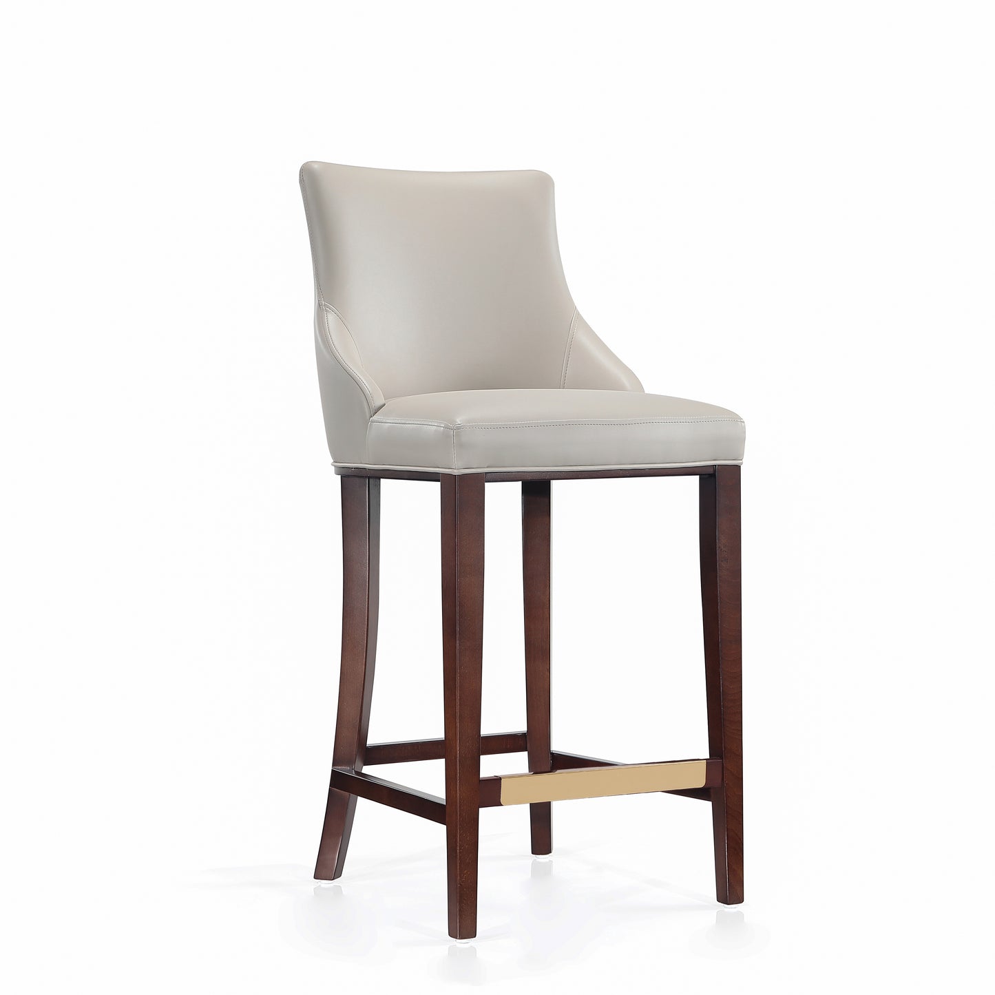 Shubert Modern Wood Upholstered Barstool in Light Gray - Set of 3 3-BS019-LG