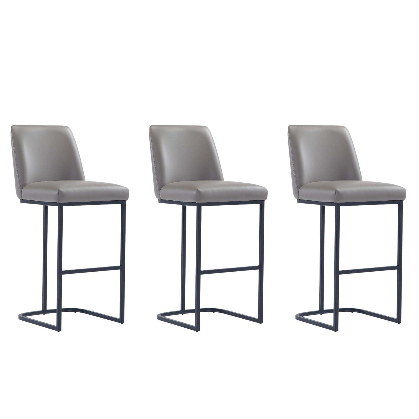 Manhattan Comfort Serena Modern Leatherette Upholstered Barstool and Counter Stool Set