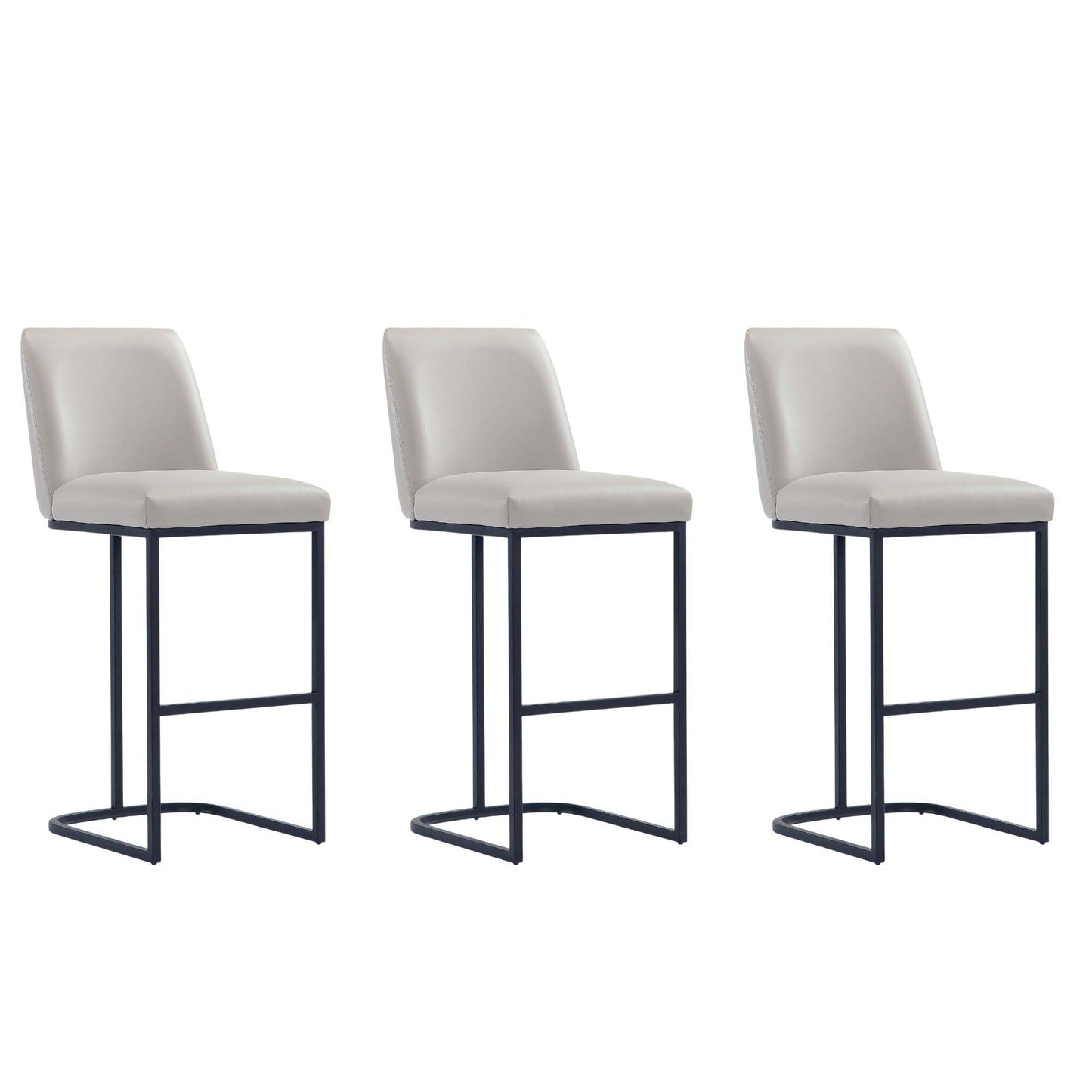 Manhattan Comfort Serena Modern Leatherette Upholstered Barstool and Counter Stool Set