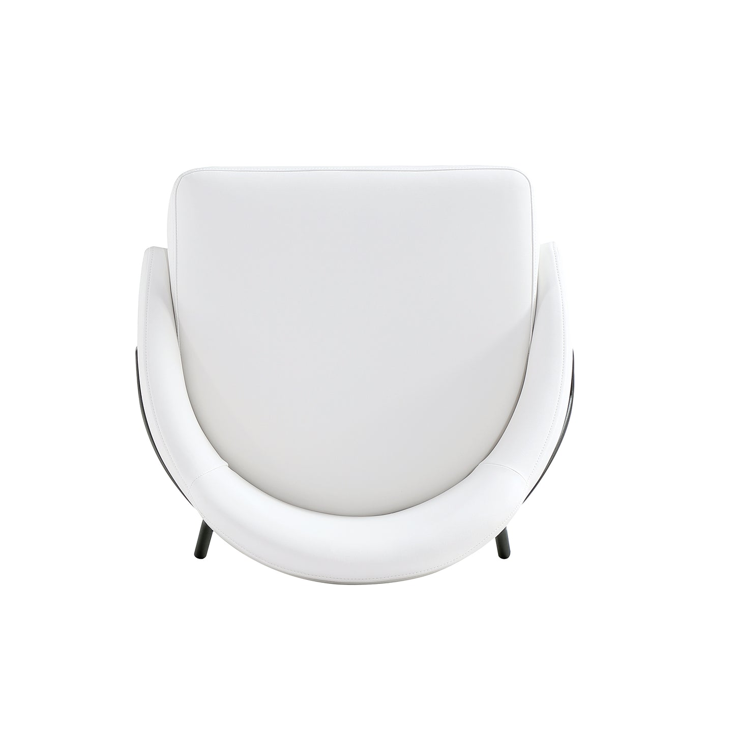 Gracie Modern Metal Upholstered Barstool in White and Black - Set of 3 3-BS022-BWH