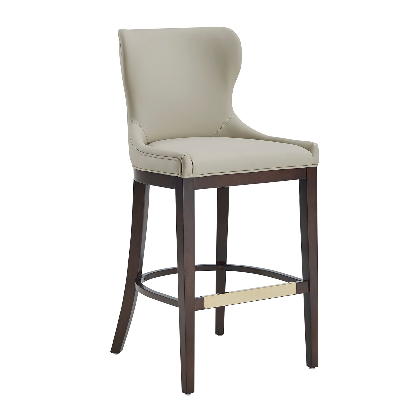 Blair Modern Wood Upholstered Barstool in Stone - Set of 3 3-BS023-ST