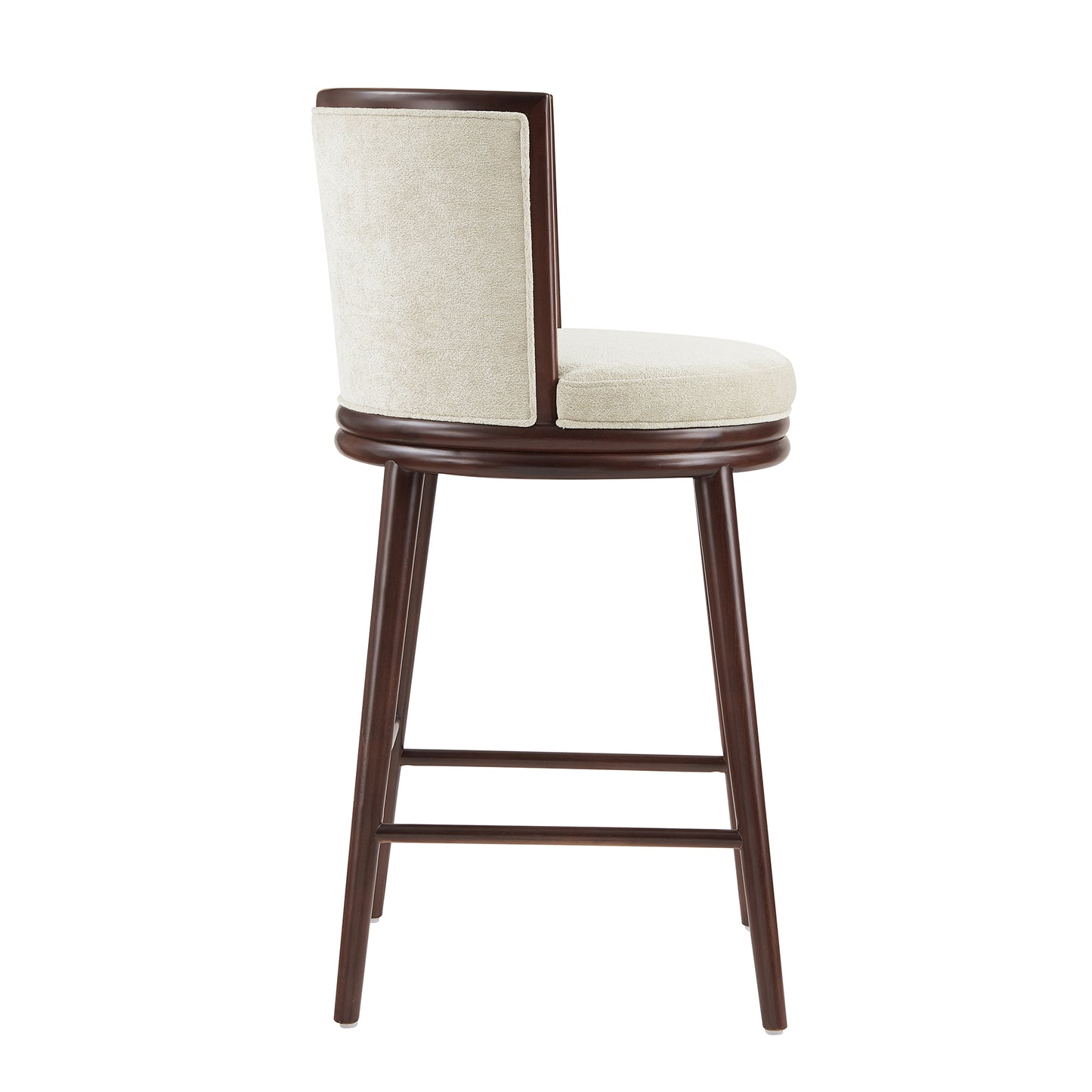 Evalyn Modern Wood Upholstered Barstool in Cream - Set of 3 3-BS024-CR