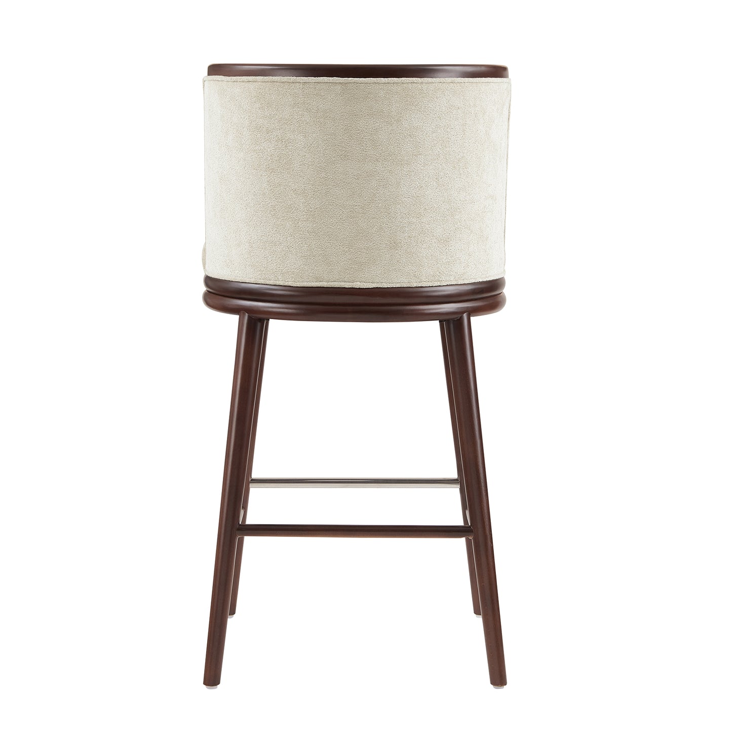 Evalyn Modern Wood Upholstered Barstool in Cream - Set of 3 3-BS024-CR
