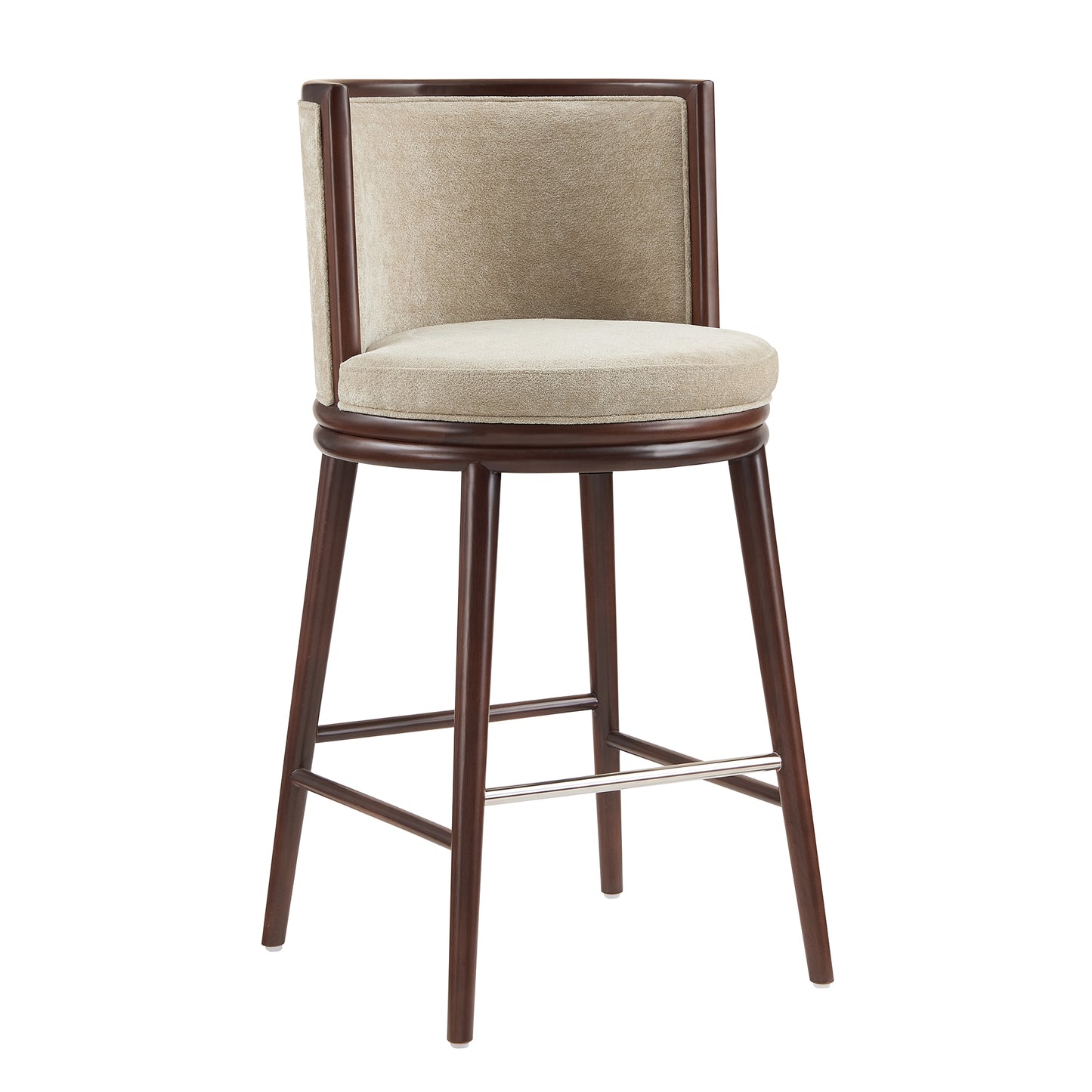 Evalyn Modern Wood Upholstered Barstool in Natural - Set of 3 3-BS024-NA
