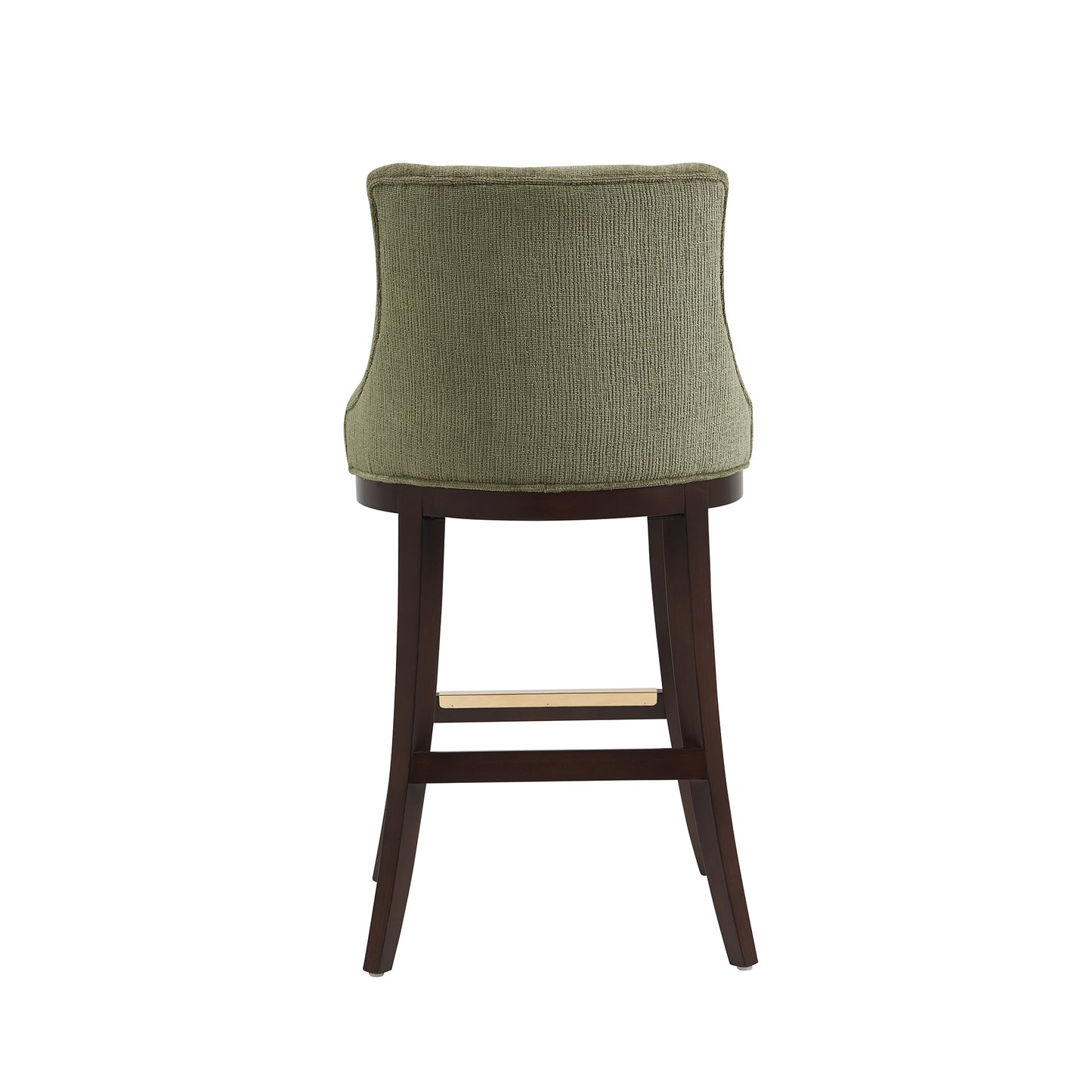Lucia Modern Wood Upholstered Chenille Barstool in Leaf Green - Set of 3 3-BS025-GR