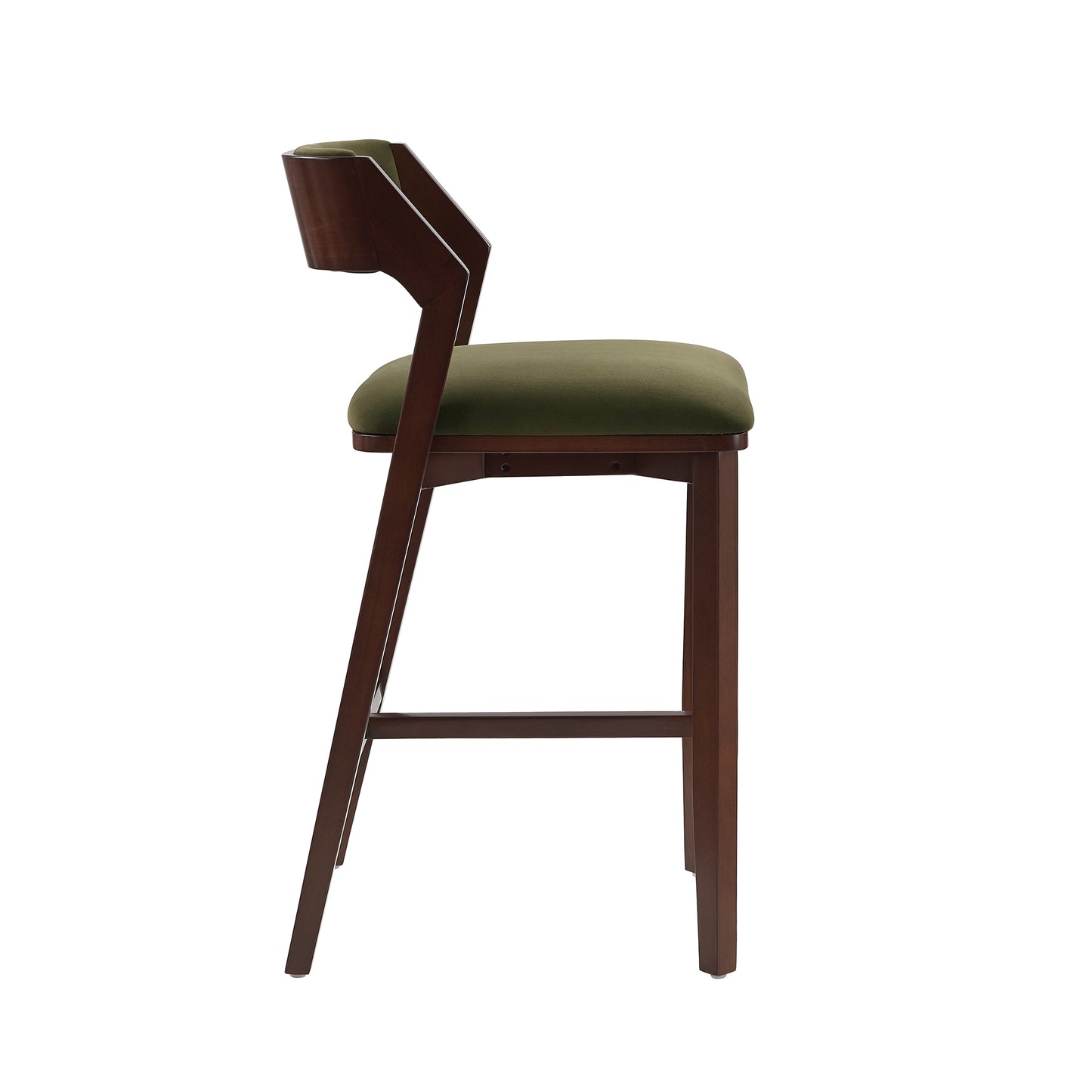 Patricia Modern Wood Upholstered Barstool in Turtle Green - Set of 3 3-BS026-GR