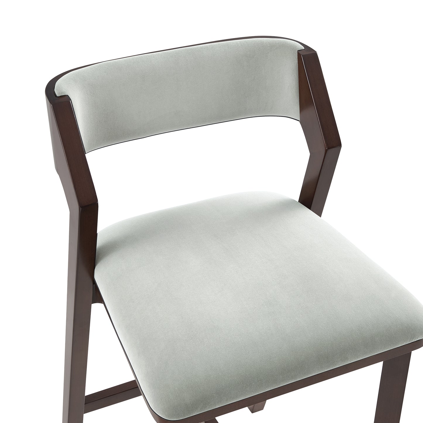 Patricia Modern Wood Upholstered Barstool in White Glacier - Set of 3 3-BS026-WH