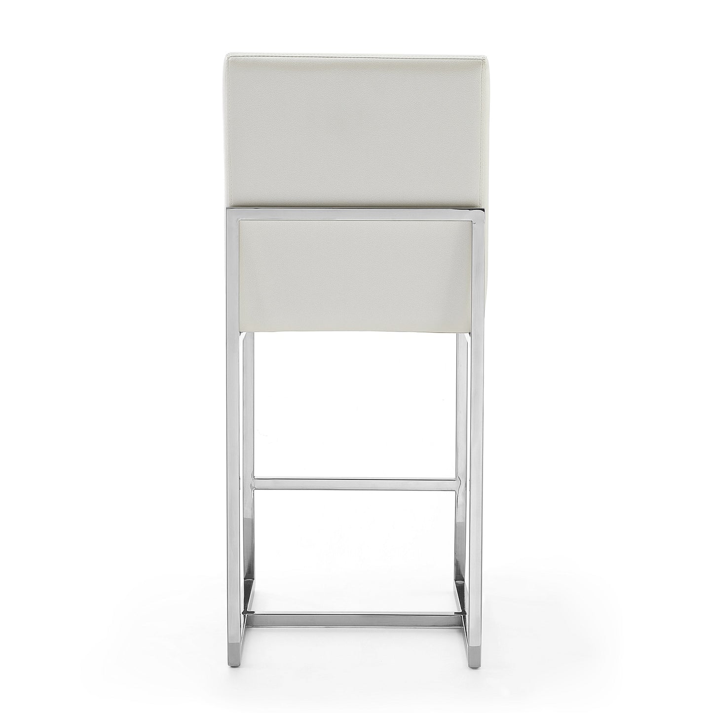 Element Modern Metal Upholstered Counter Stool in Pearl White - Set of 3 3-CS003-PW