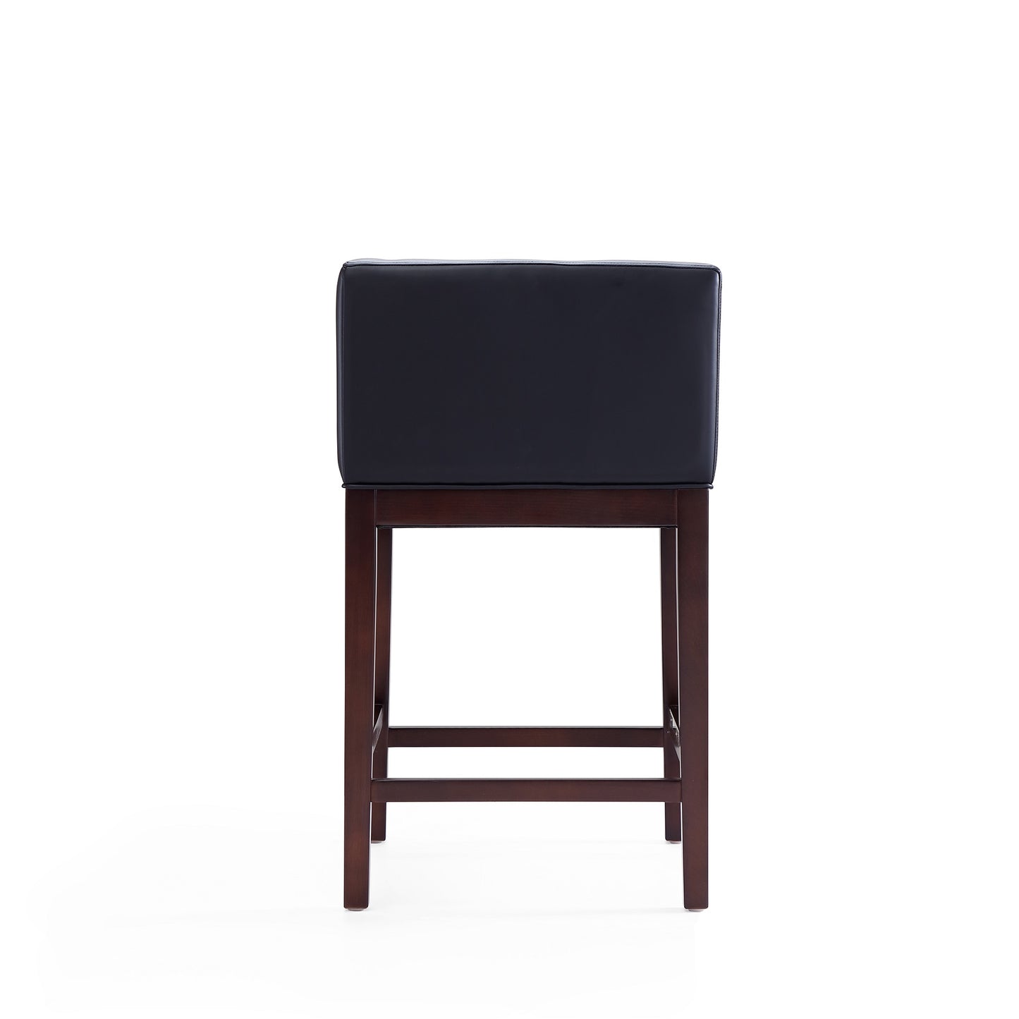 Kingsley Mid-Century Modern Wood Upholstered Counter Stool in Black - Set of 3 3-CS005-BK