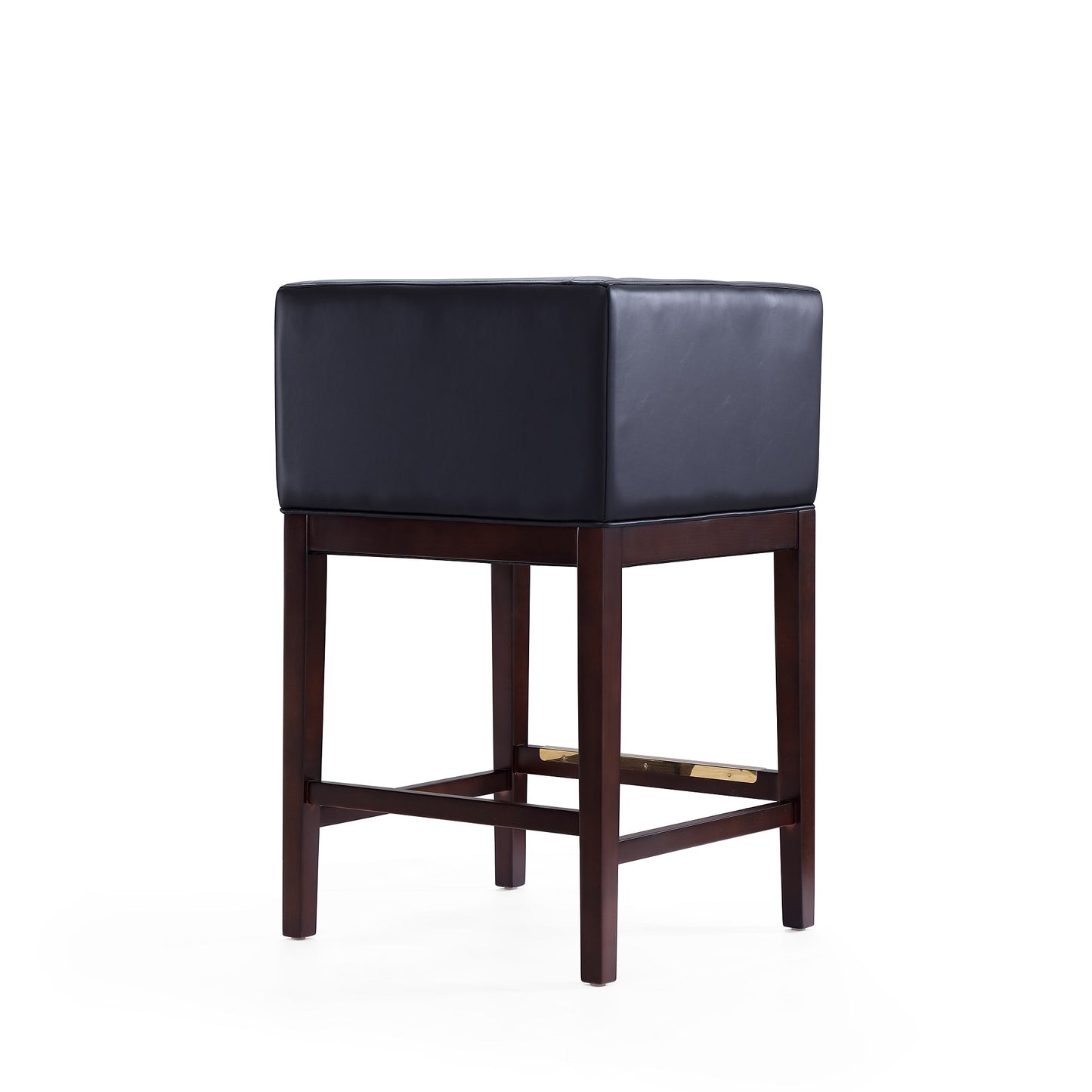Kingsley Mid-Century Modern Wood Upholstered Counter Stool in Black - Set of 3 3-CS005-BK