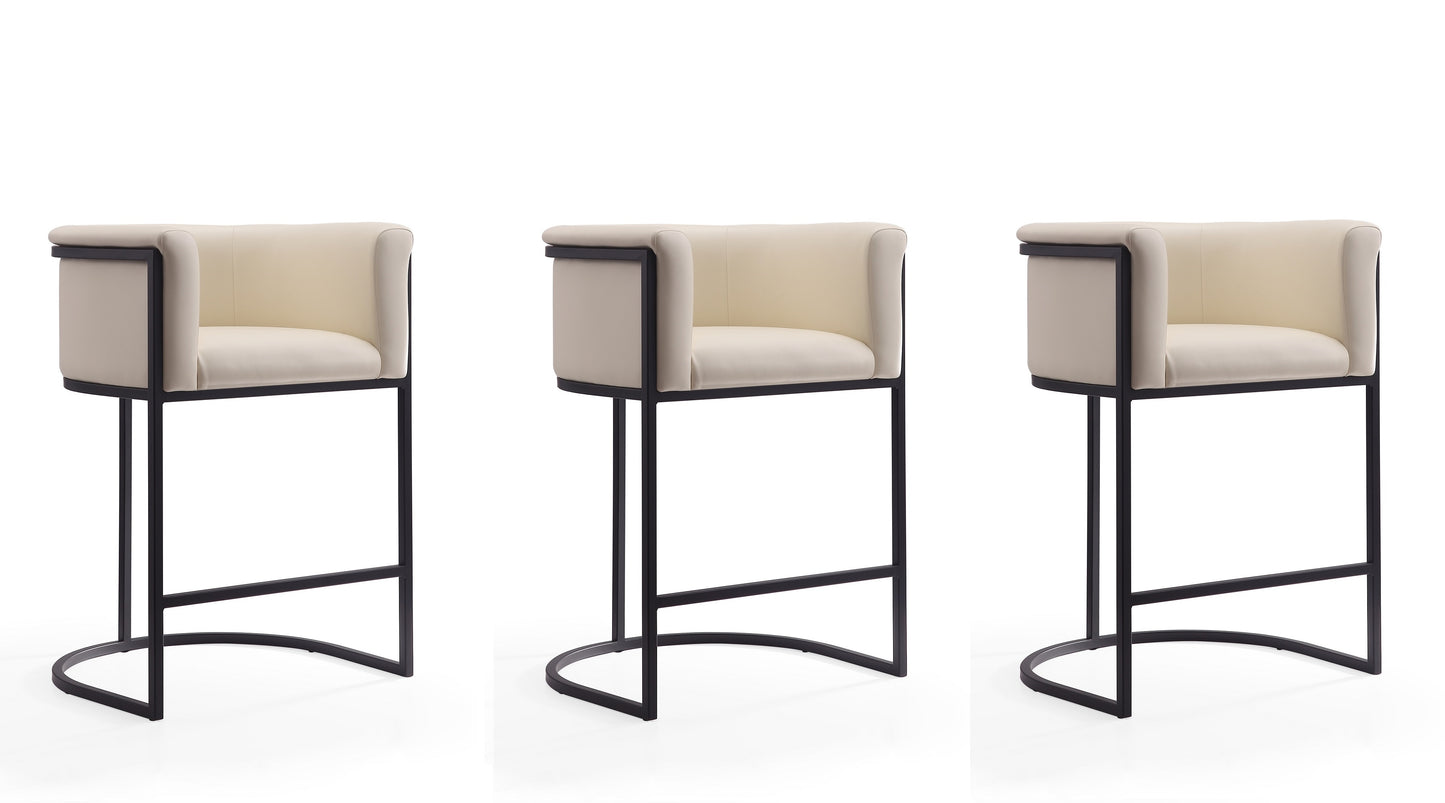 Manhattan Comfort Cosmopolitan 33.8 in. and 37.8 in. Metal Counter Height Bar Stool