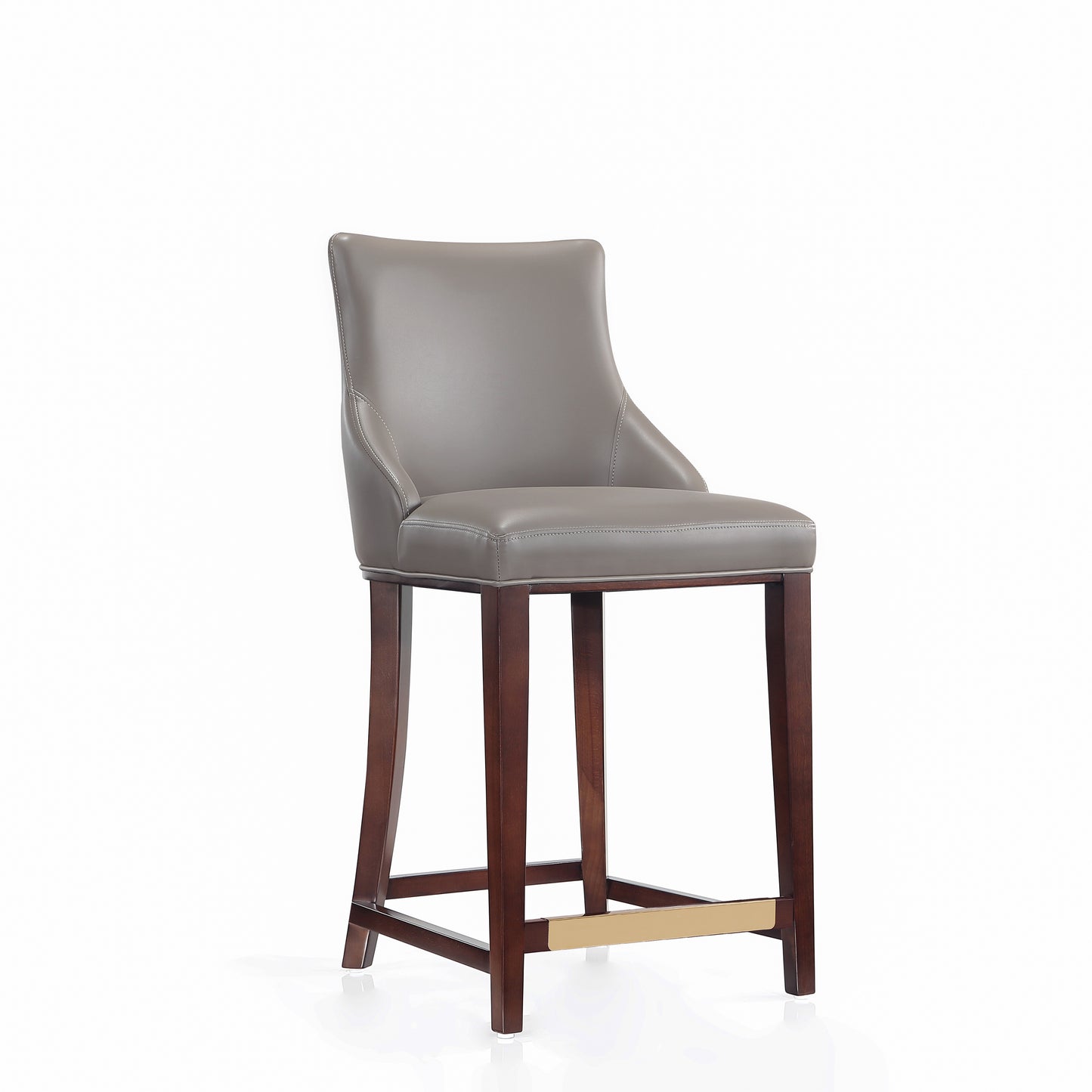 Shubert Modern Wood Upholstered Counter Stool in Dark Taupe - Set of 3 3-CS016-DT