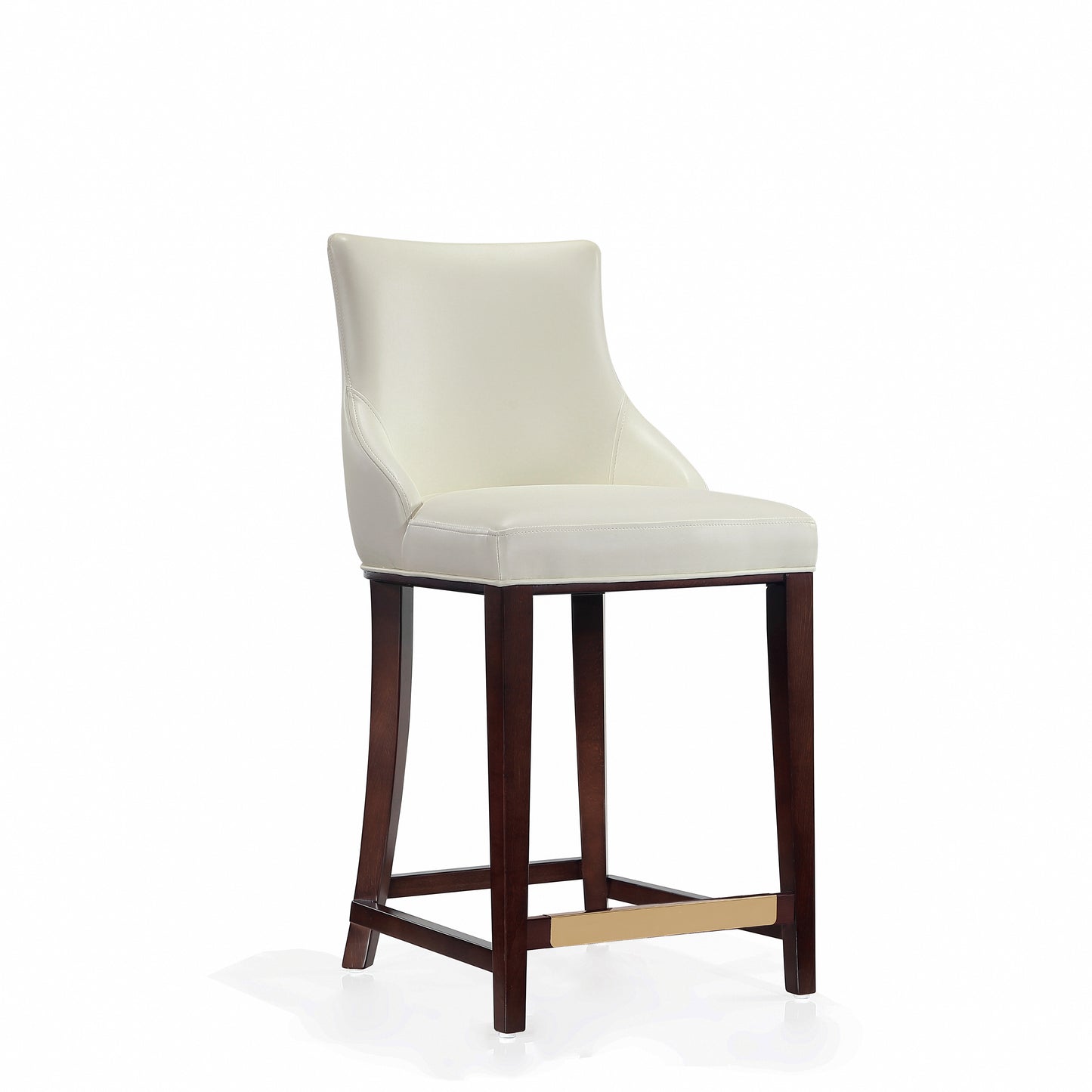 Shubert Modern Wood Upholstered Counter Stool in Ivory - Set of 3 3-CS016-IV