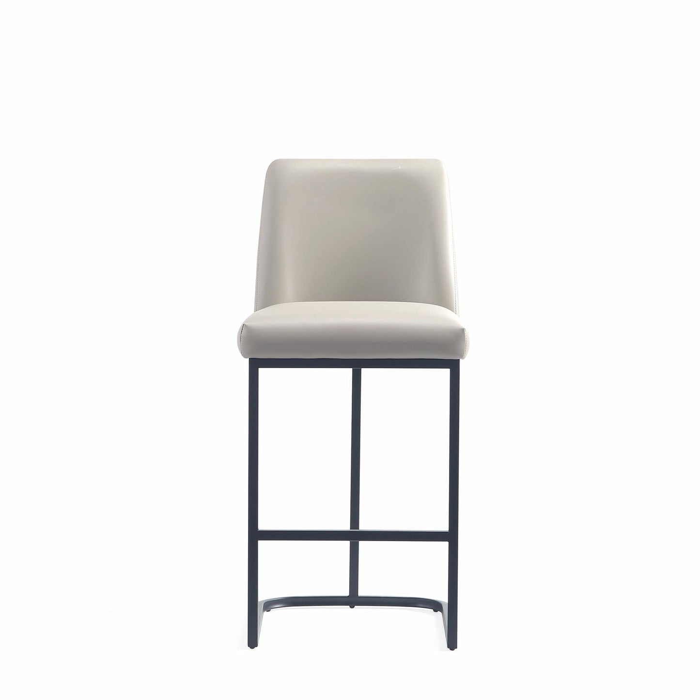 Serena Modern Metal Upholstered Counter Stool in Light Gray - Set of 3 3-CS017-LG