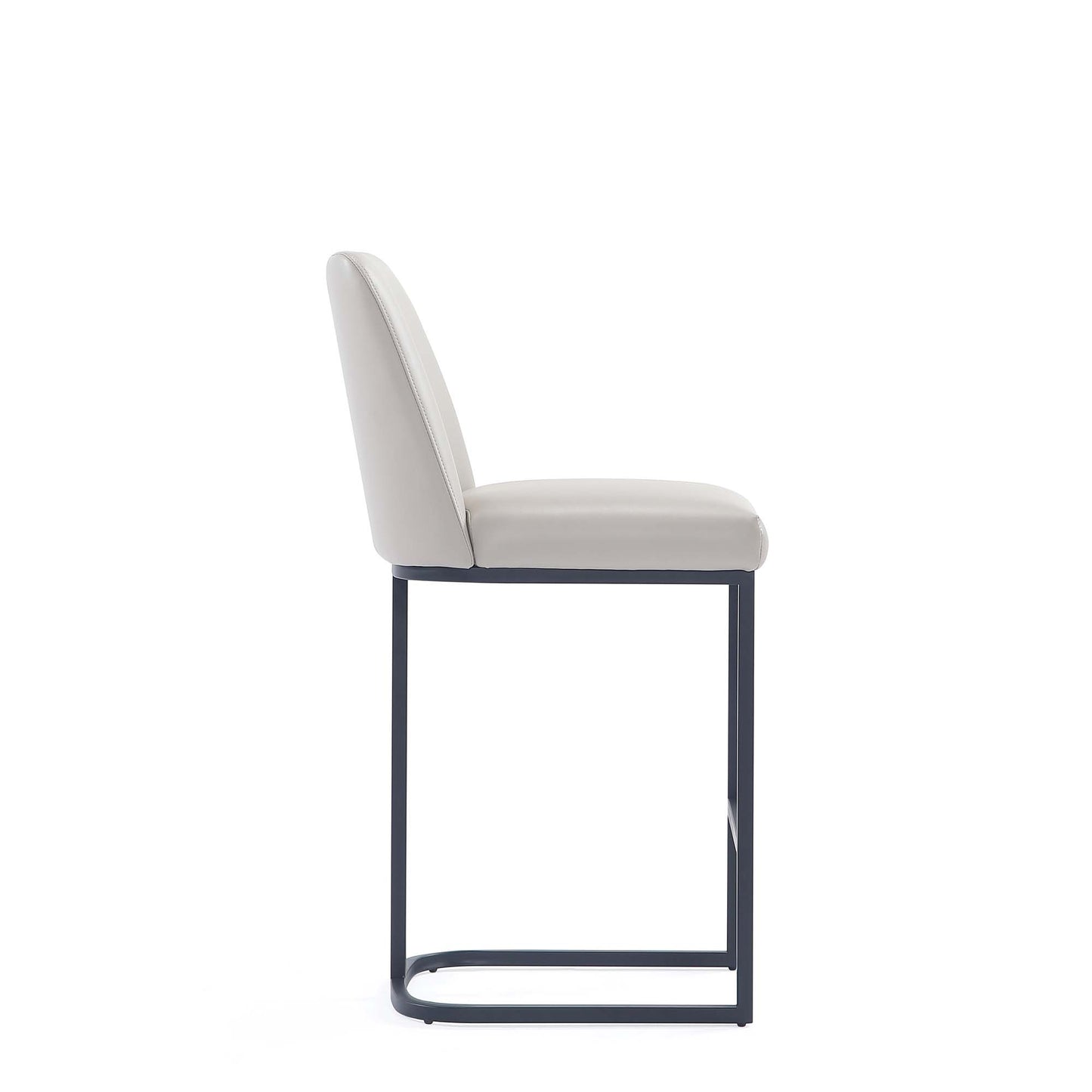 Serena Modern Metal Upholstered Counter Stool in Light Gray - Set of 3 3-CS017-LG