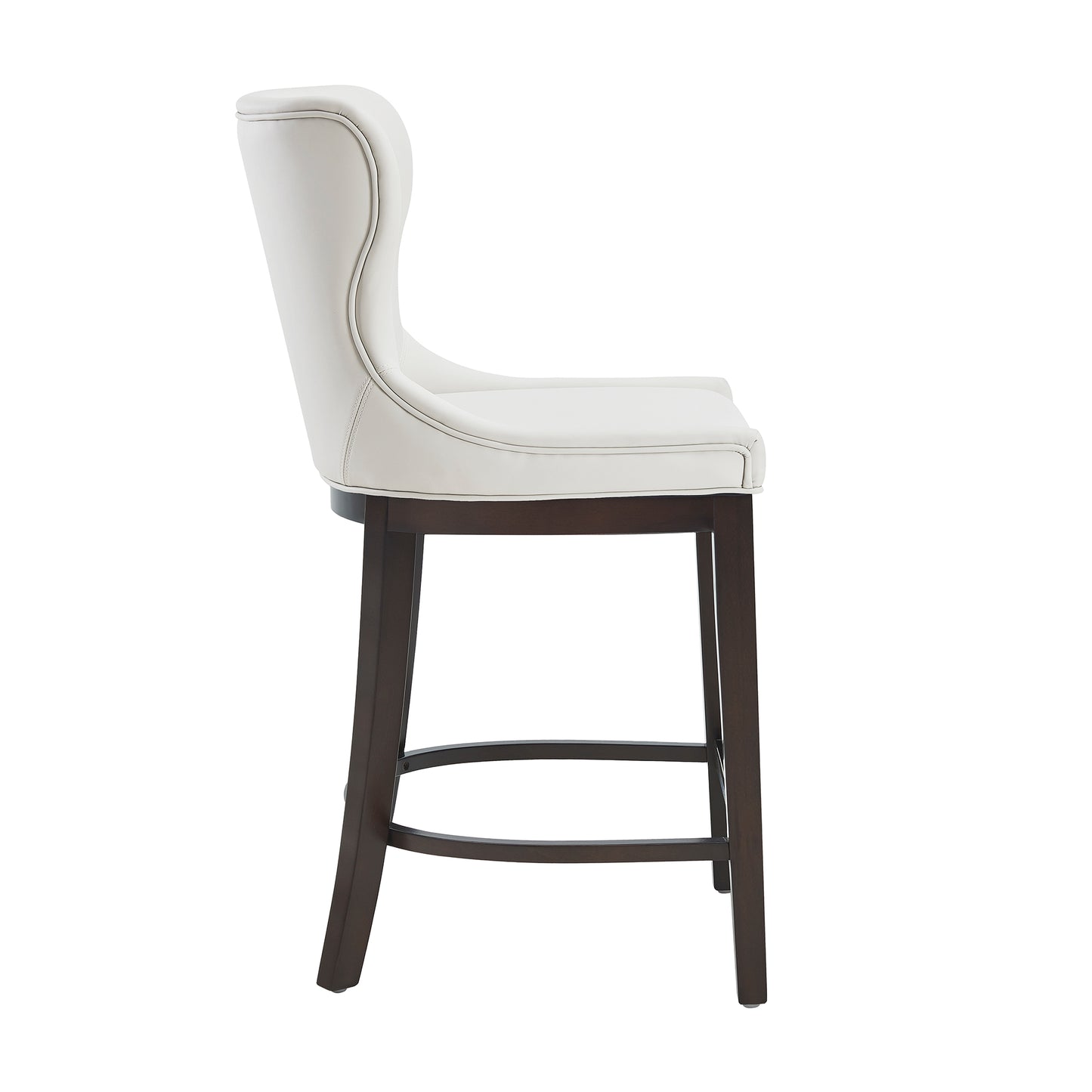 Blair Modern Wood Upholstered Counter Stool in White - Set of 3 3-CS020-WH