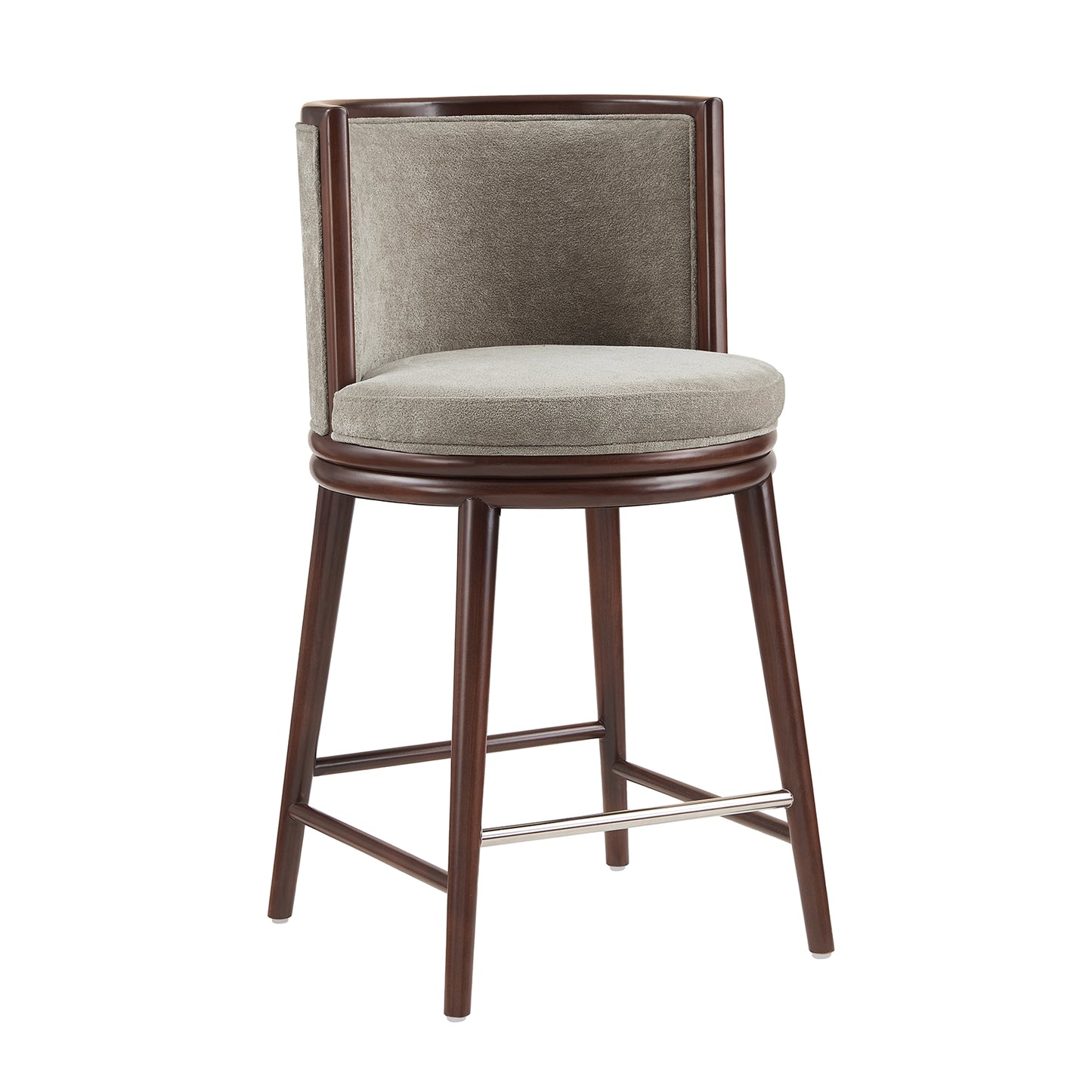 Evalyn Modern Wood Upholstered Counter Stool in Dove - Set of 3 3-CS021-DO