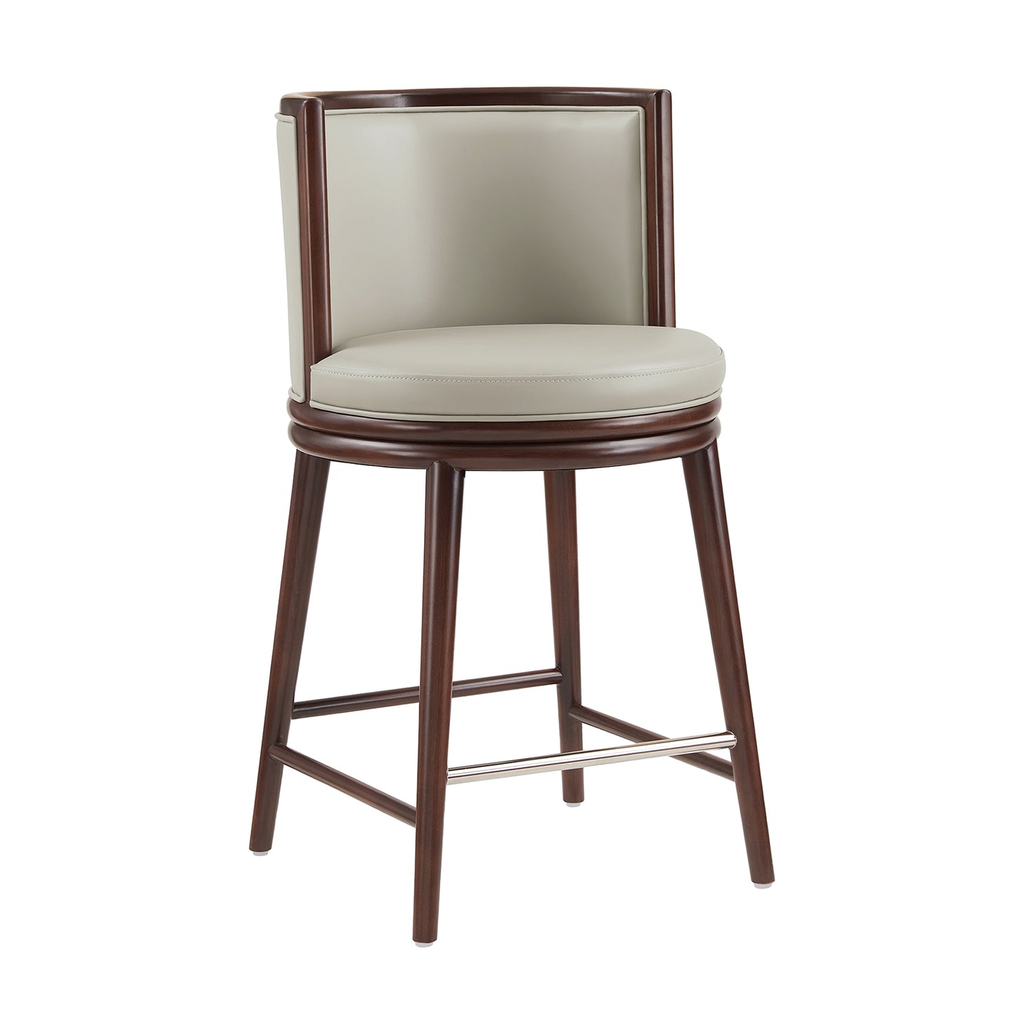 Evalyn Modern Wood Upholstered Counter Stool in Stone - Set of 3 3-CS021-ST