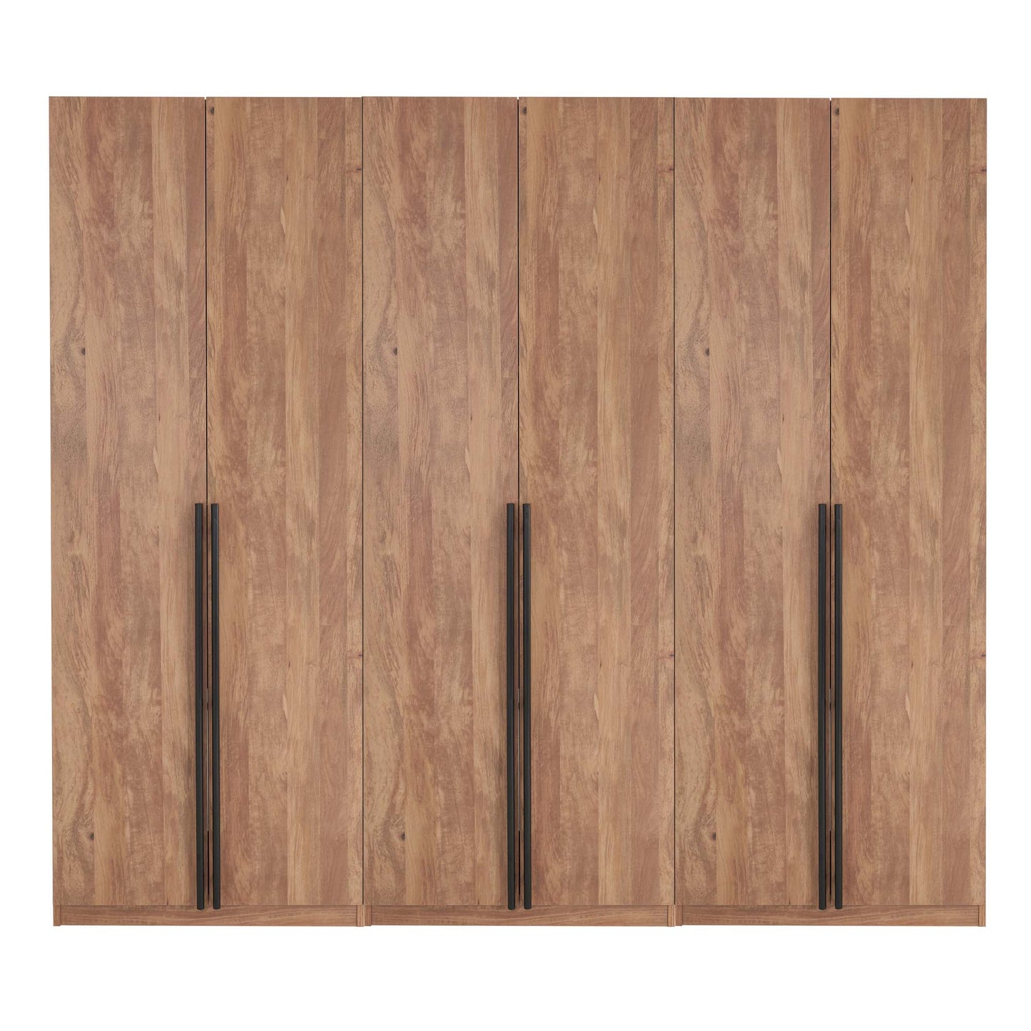 Manhattan Comfort Lee Modern Freestanding Wardrobe Closet 2.0 with 1 Hanging Rod, 1 Shelf, and 2 Drawers in Golden Brown- Set of 3 3-WC002-GB