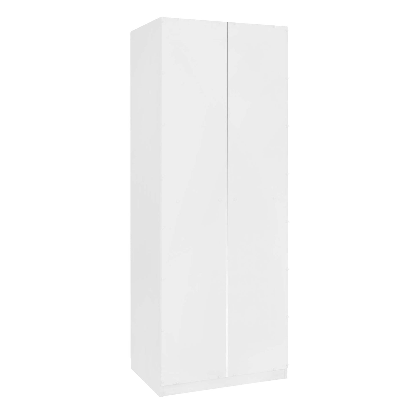 Manhattan Comfort Lee Modern Freestanding Wardrobe Closet 2.0 with 1 Hanging Rod, 1 Shelf, and 2 Drawers in White- Set of 3 3-WC002-WH