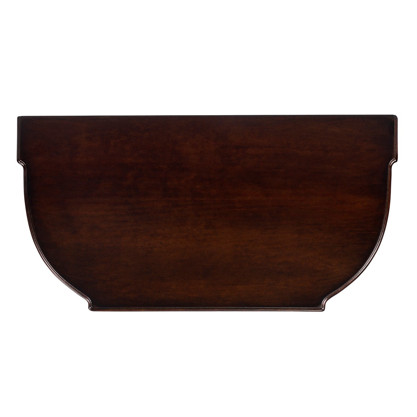 Butler Specialty Company Wendell 17.5 in. W Demilune Wood Console Table with Lower Open Shelf, Dark Brown