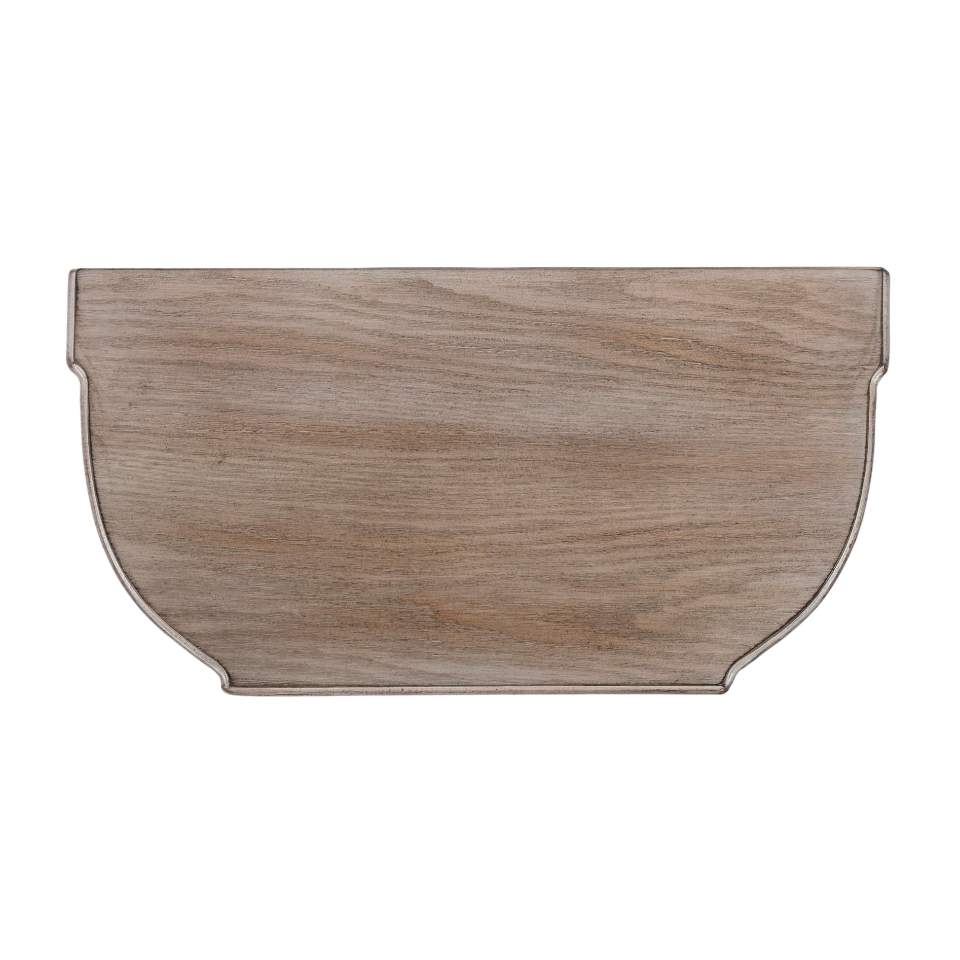 Butler Specialty Company Wendell 17.5 in. W Demilune Wood Console Table with Lower Open Shelf, Gray